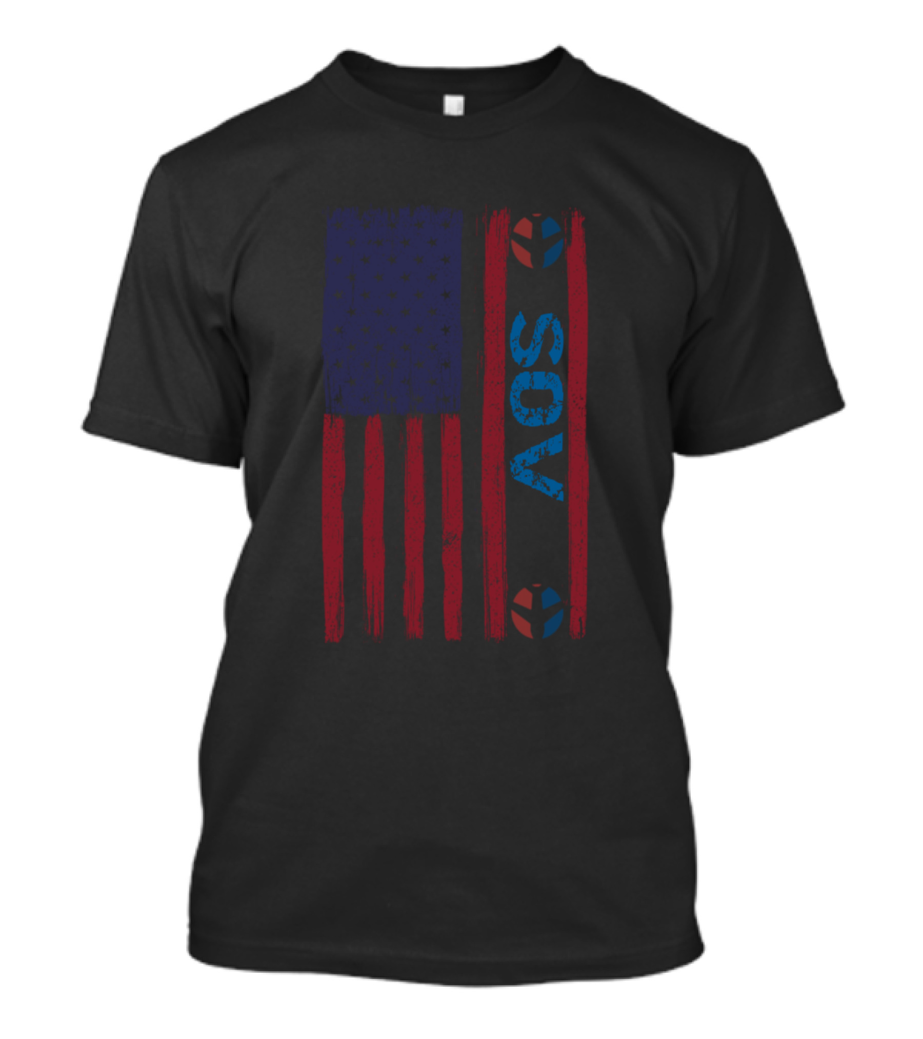 Seldovia Airport SOV American Flag T-Shirt