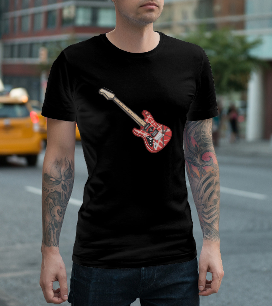 Van Halen Iconic Red Guitar T-Shirt