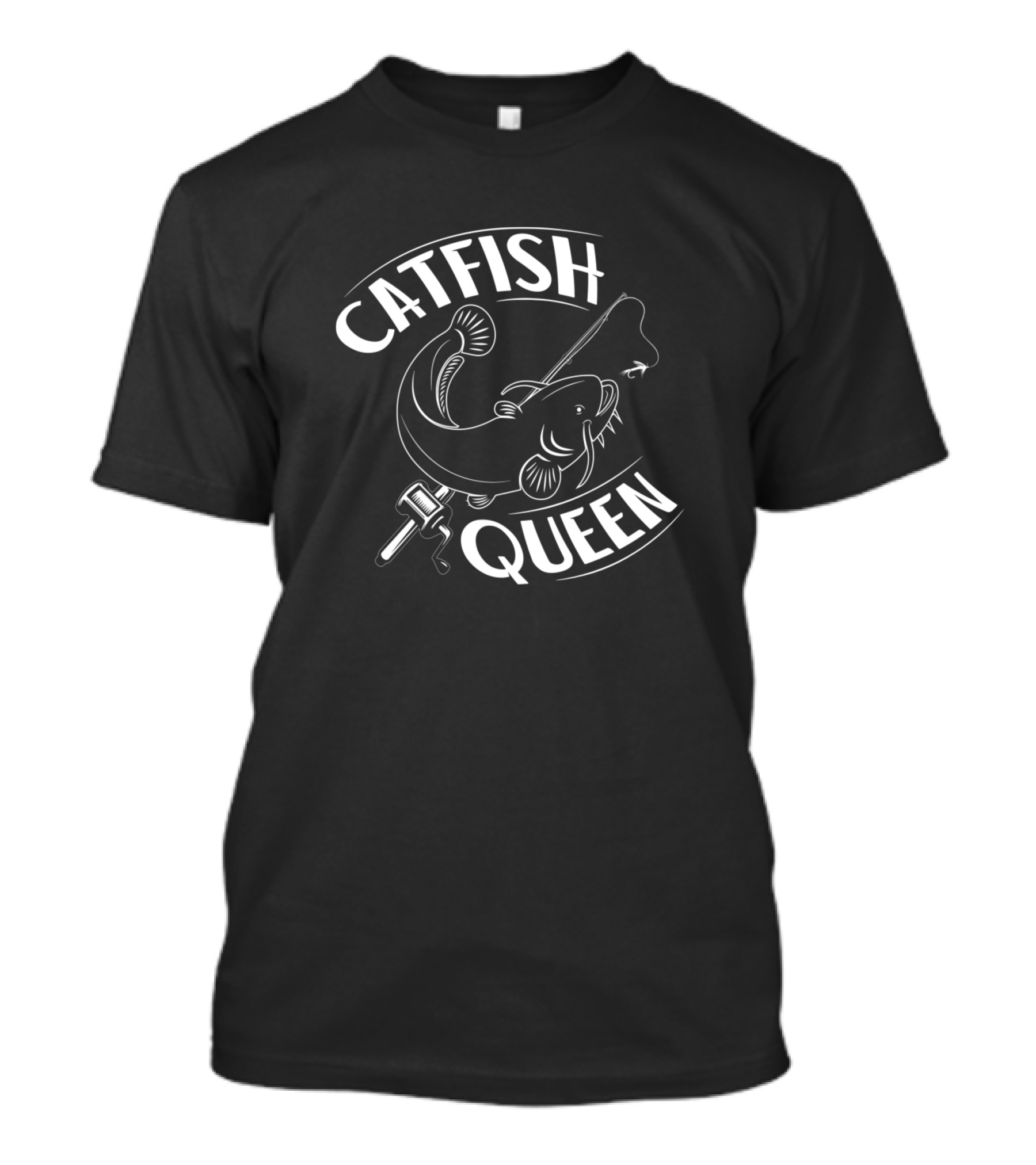 Catfish Queen Catfish Fishing Rod T-Shirt
