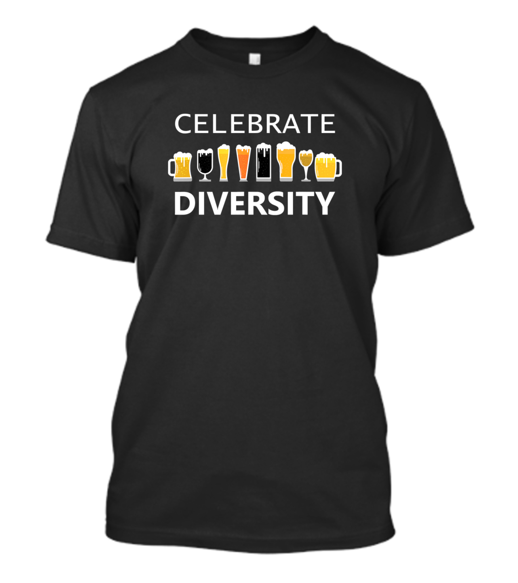 Celebrate Diversity Beer IPA Oktoberfest Variety Glasses T-Shirt