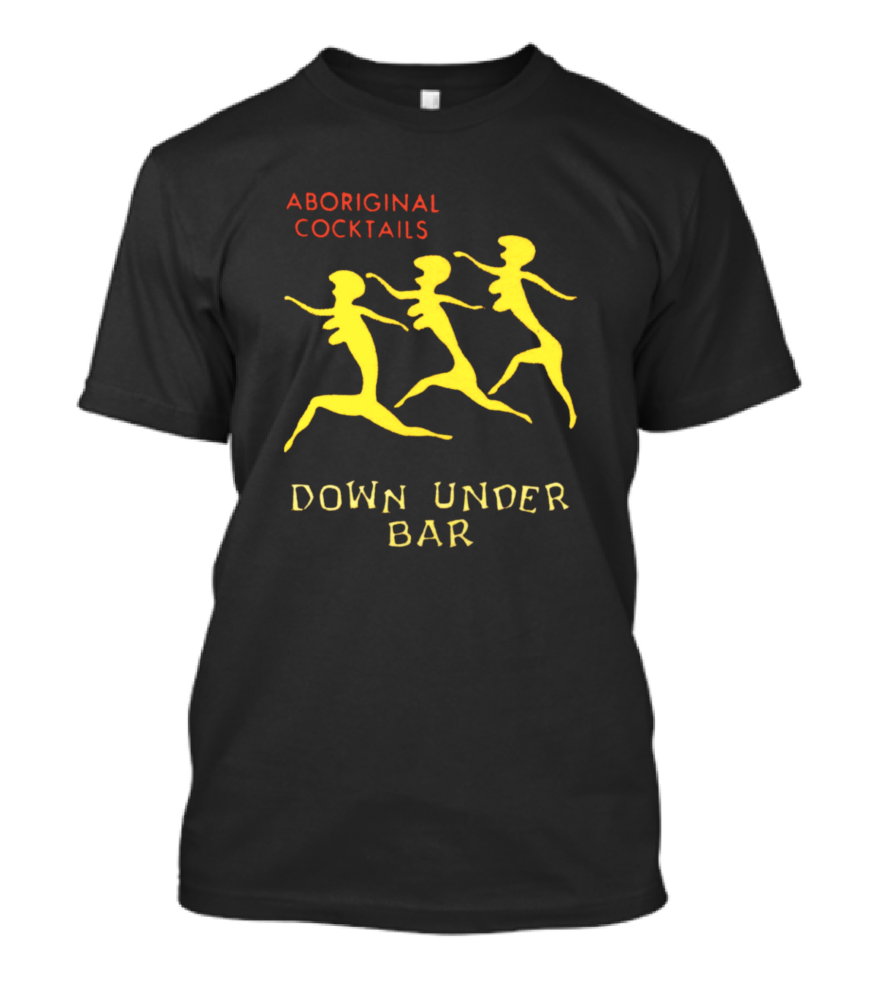 Aboriginal Cocktails Down Under Bar Dancing Figures T-Shirt