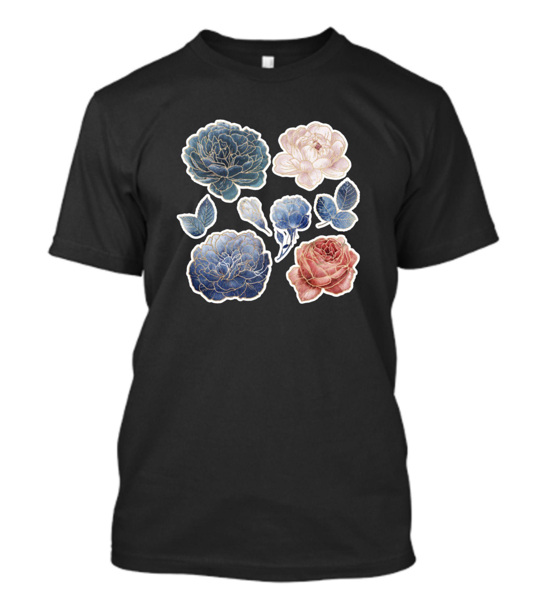 Floral Vintage Botanical Blooms Roses Peonies T-Shirt