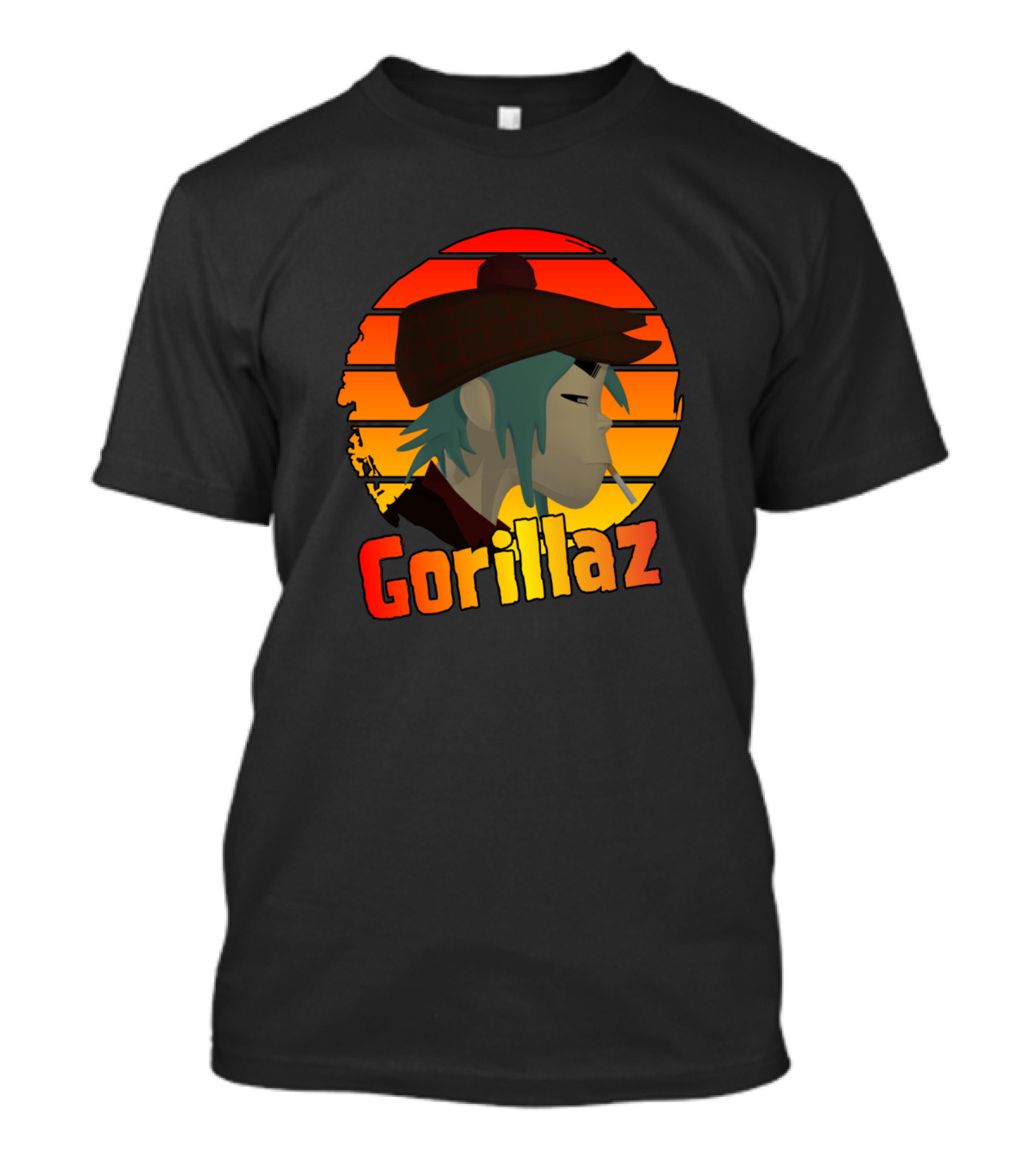 Gorillaz Sunset Character Profile T-Shirt
