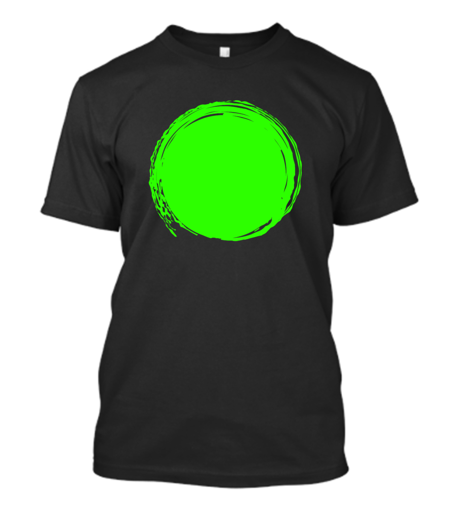 Green Splash Paint Circle Abstract T-Shirt