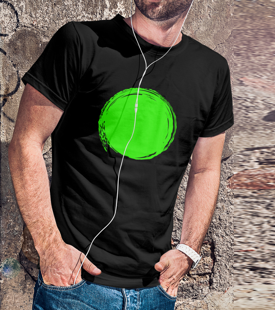 Green Splash Paint Circle Abstract T-Shirt