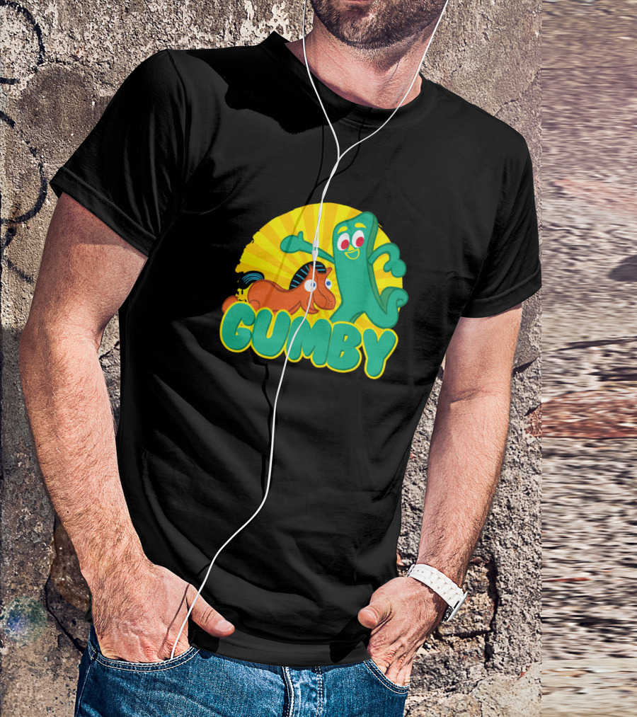 Gumby And Pokey Sunburst T-Shirt