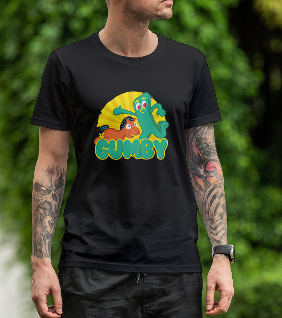 Gumby And Pokey Sunburst T-Shirt