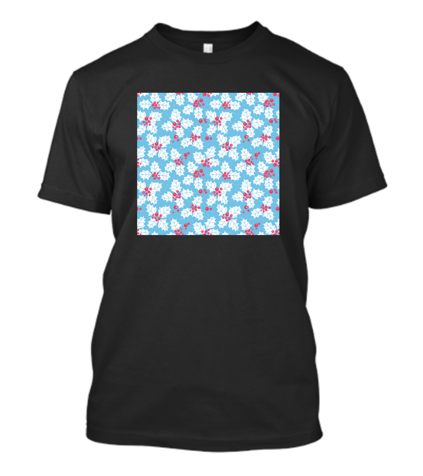 Holly Berry Leaves Red Berries Festive T-Shirt
