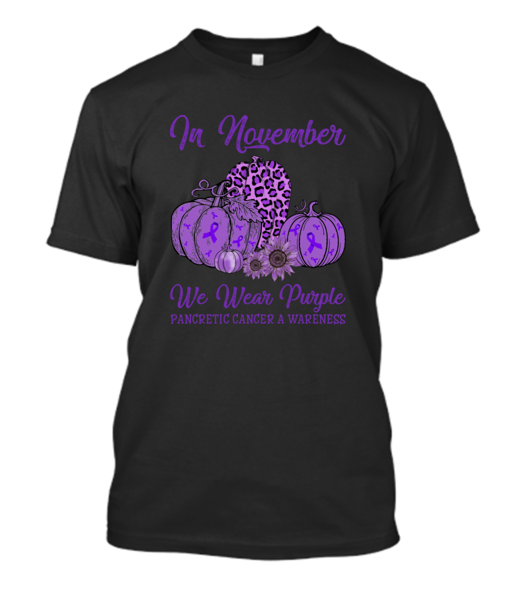 In November We Wear Purple Pancreatic Cancer Awareness T-Shirt