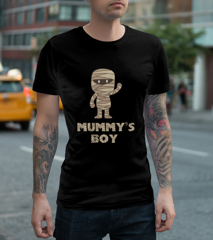 Mummy's Boy Funny Cartoon Character T-Shirt