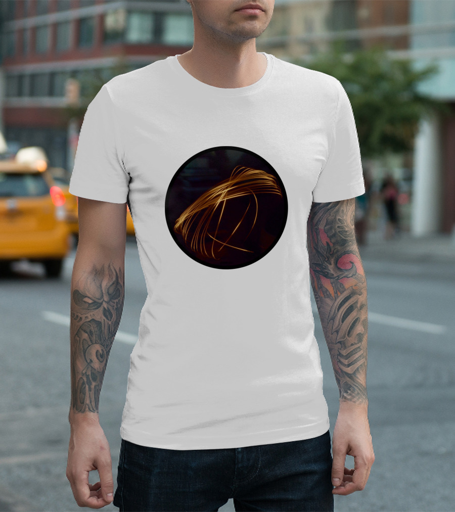 Photography Series Gold Light Motion Captured In Circle T-Shirt