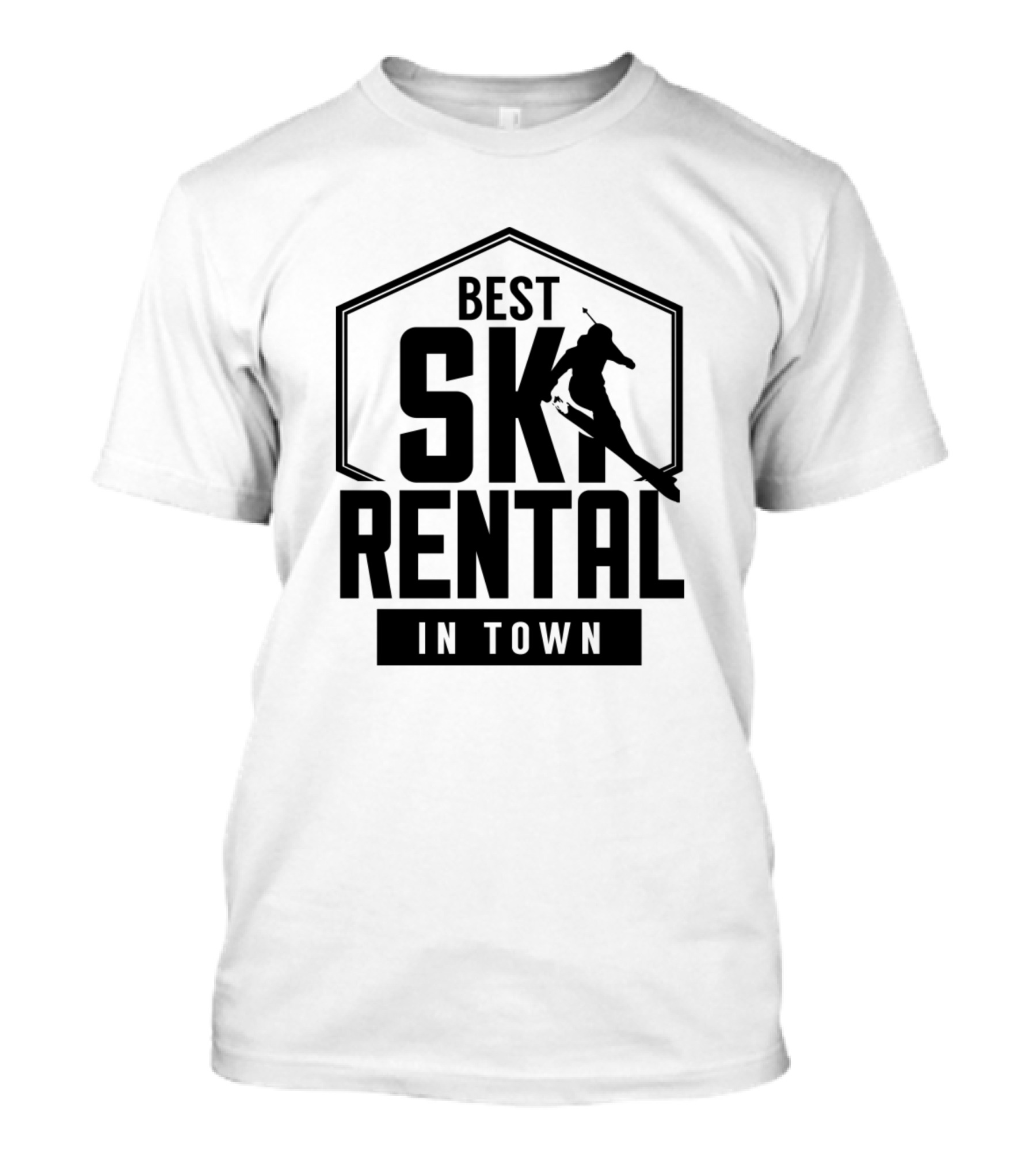 Best Ski Rental In Town Skier Skiing T-Shirt