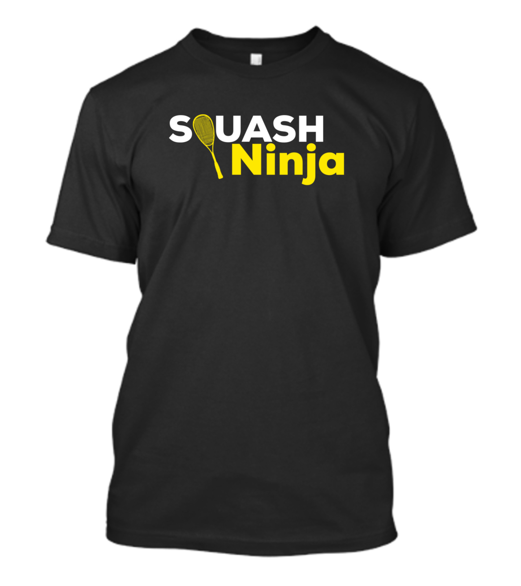 SQUASH Ninja Yellow Racket T-Shirt