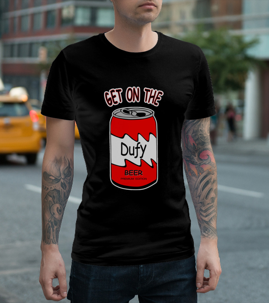 Get On The Beers Dufy Beer Can Premium Edition T-Shirt