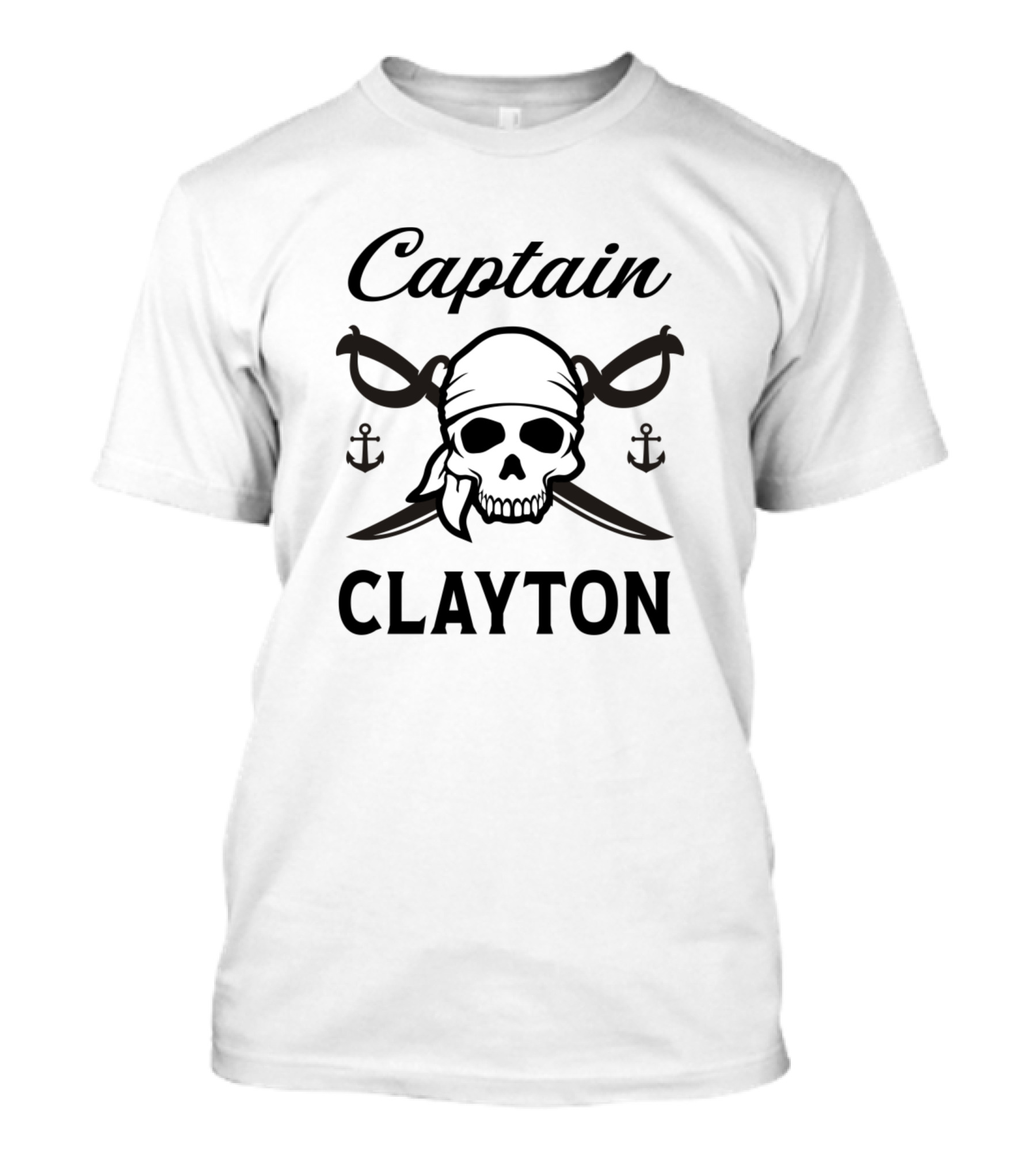 Captain Clayton Skull And Crossed Swords T-Shirt