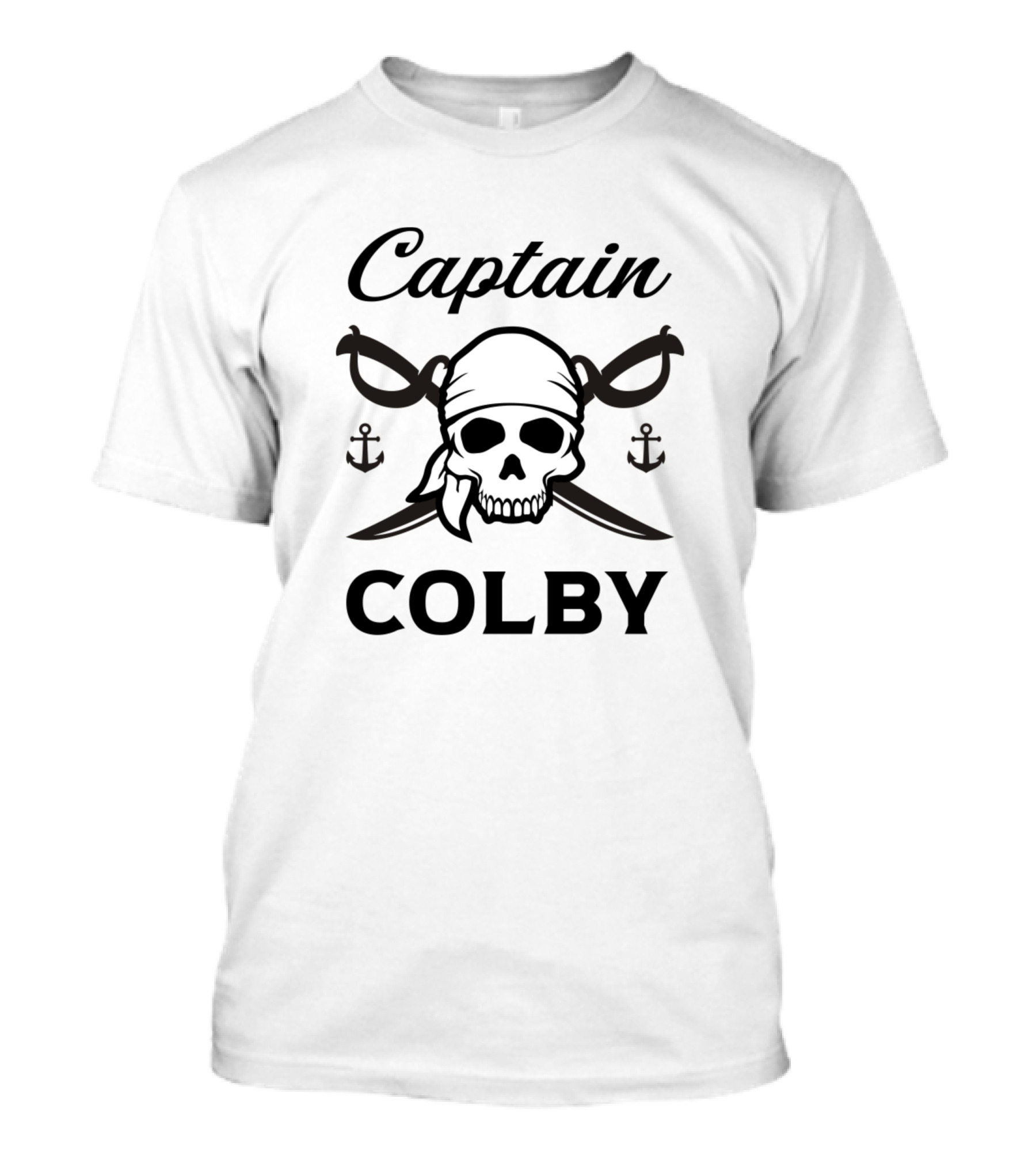 Captain Colby Skull And Crossbones Pirate T-Shirt