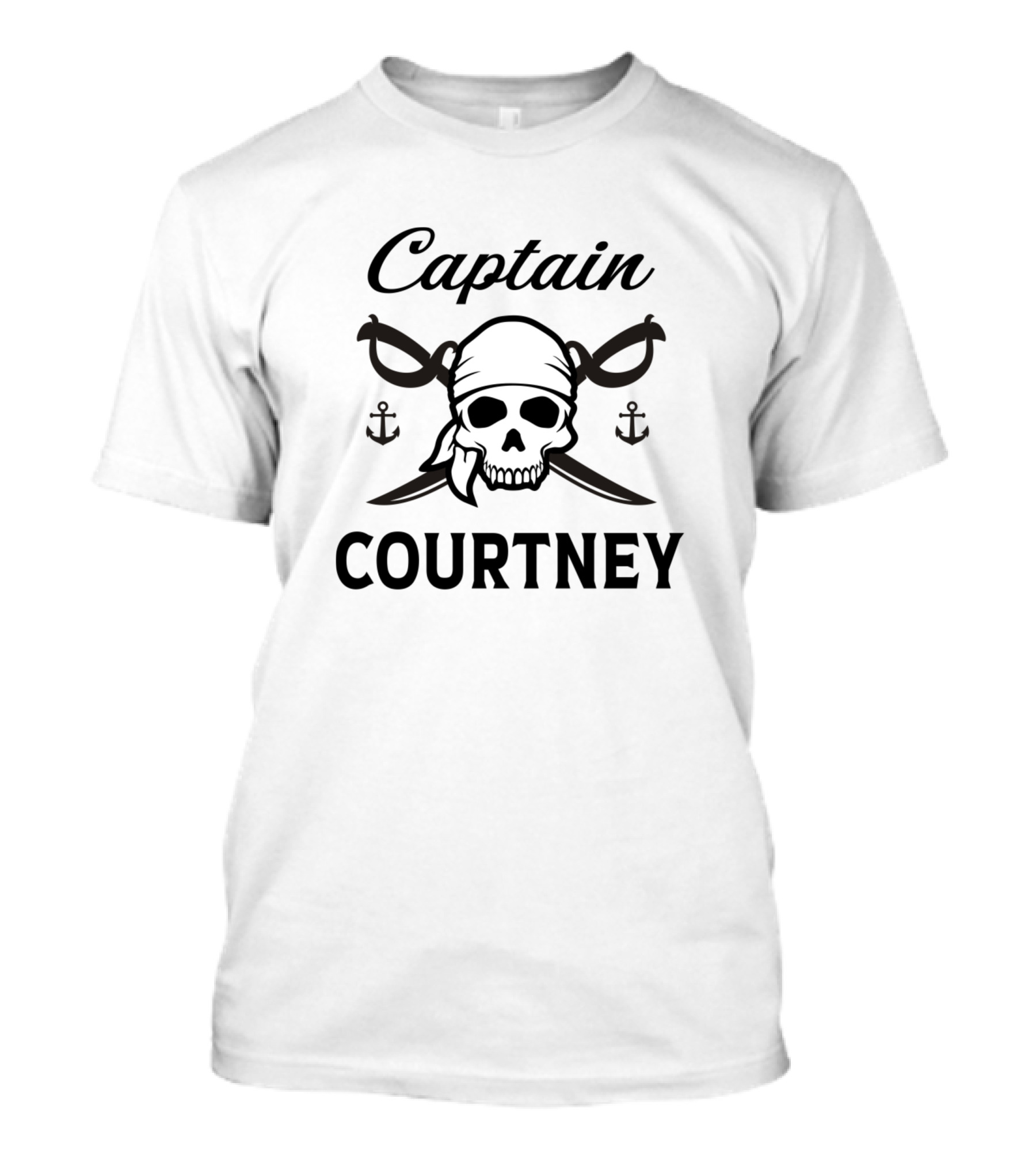 Captain Courtney Skull And Crossbones T-Shirt