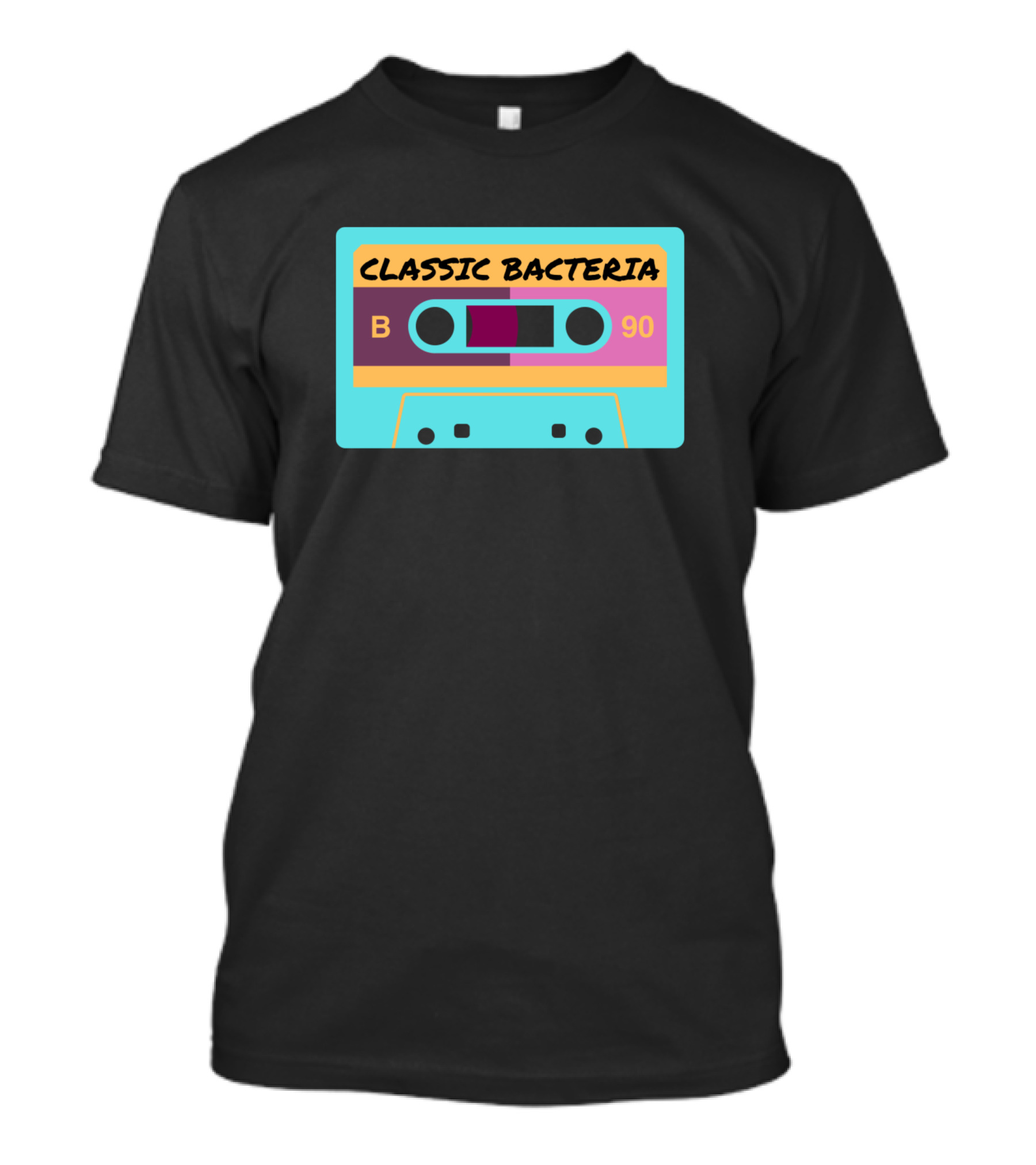 Classic Bacteria Retro Cassette Tape Funny Micro B90 T-Shirt
