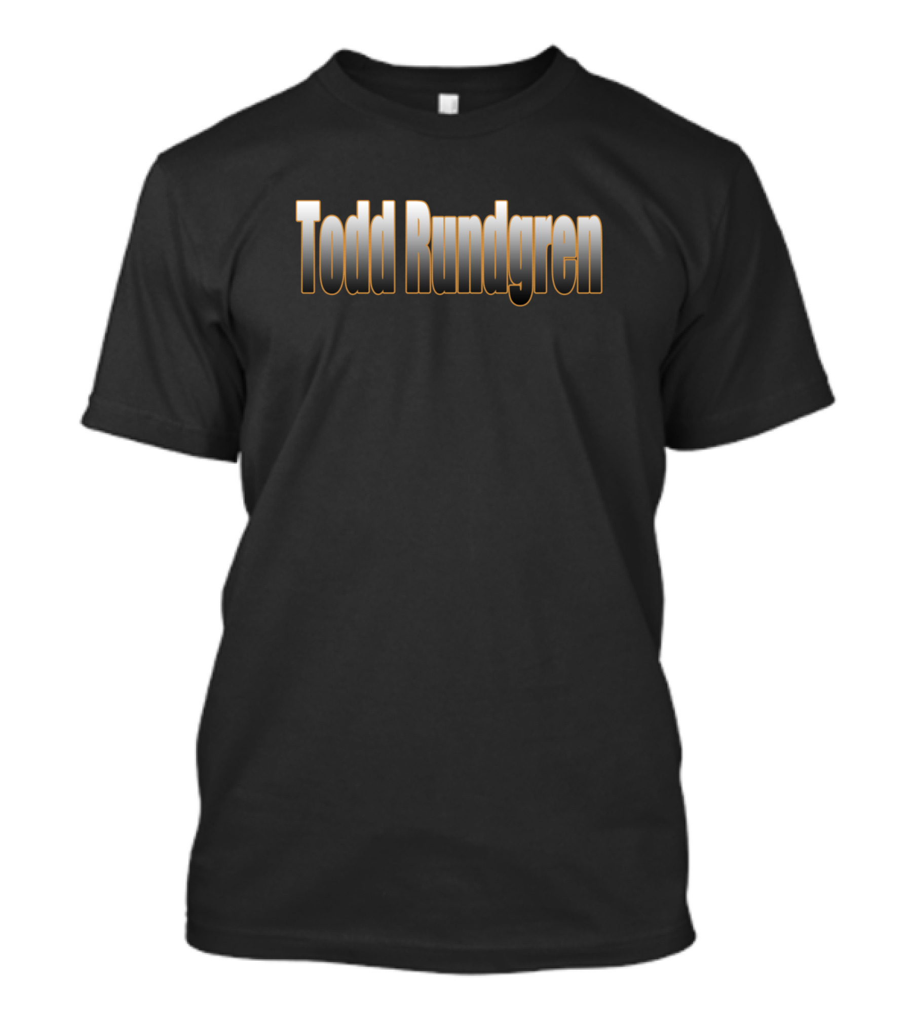 Todd Rundgren Black Gold Gradient Typography T-Shirt