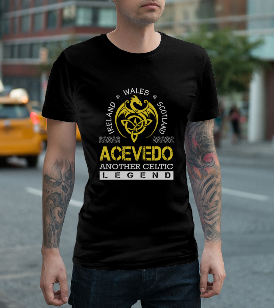 Acevedo Another Celtic Legend Ireland Wales Scotland Dragon Knot T-Shirt