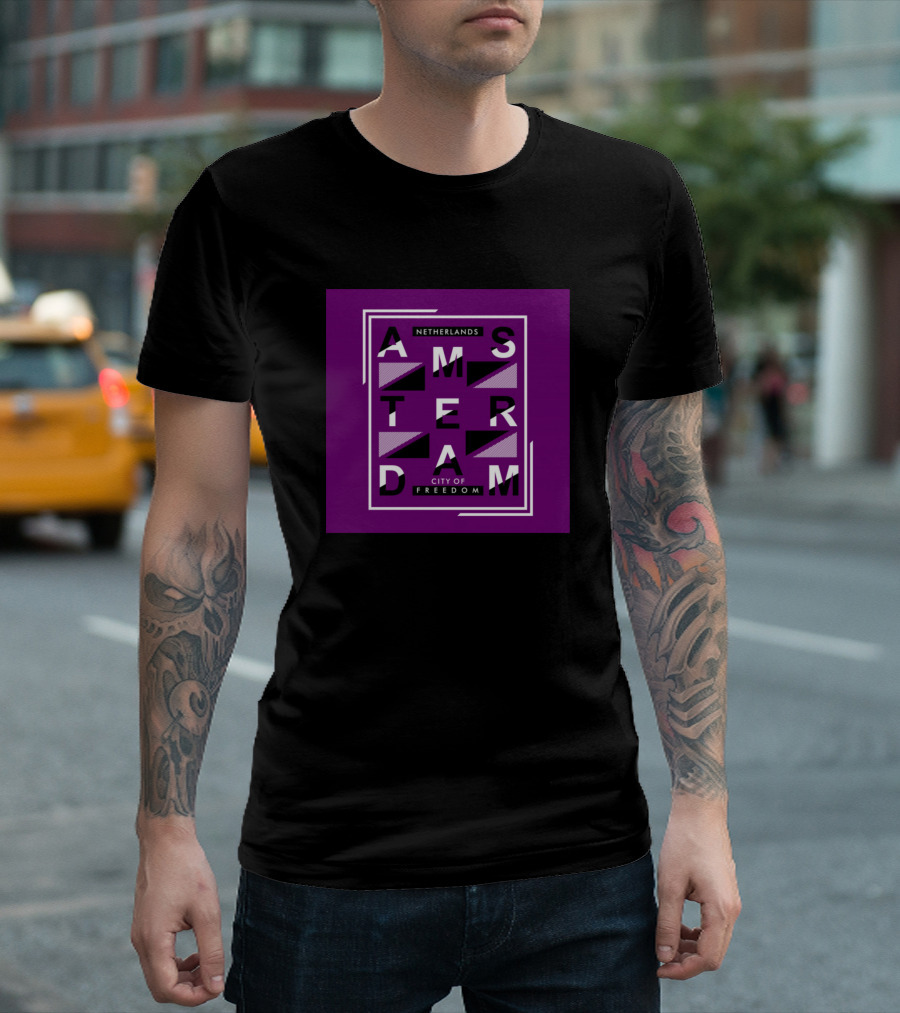 Amsterdam City of Freedom Netherlands Triangular T-Shirt