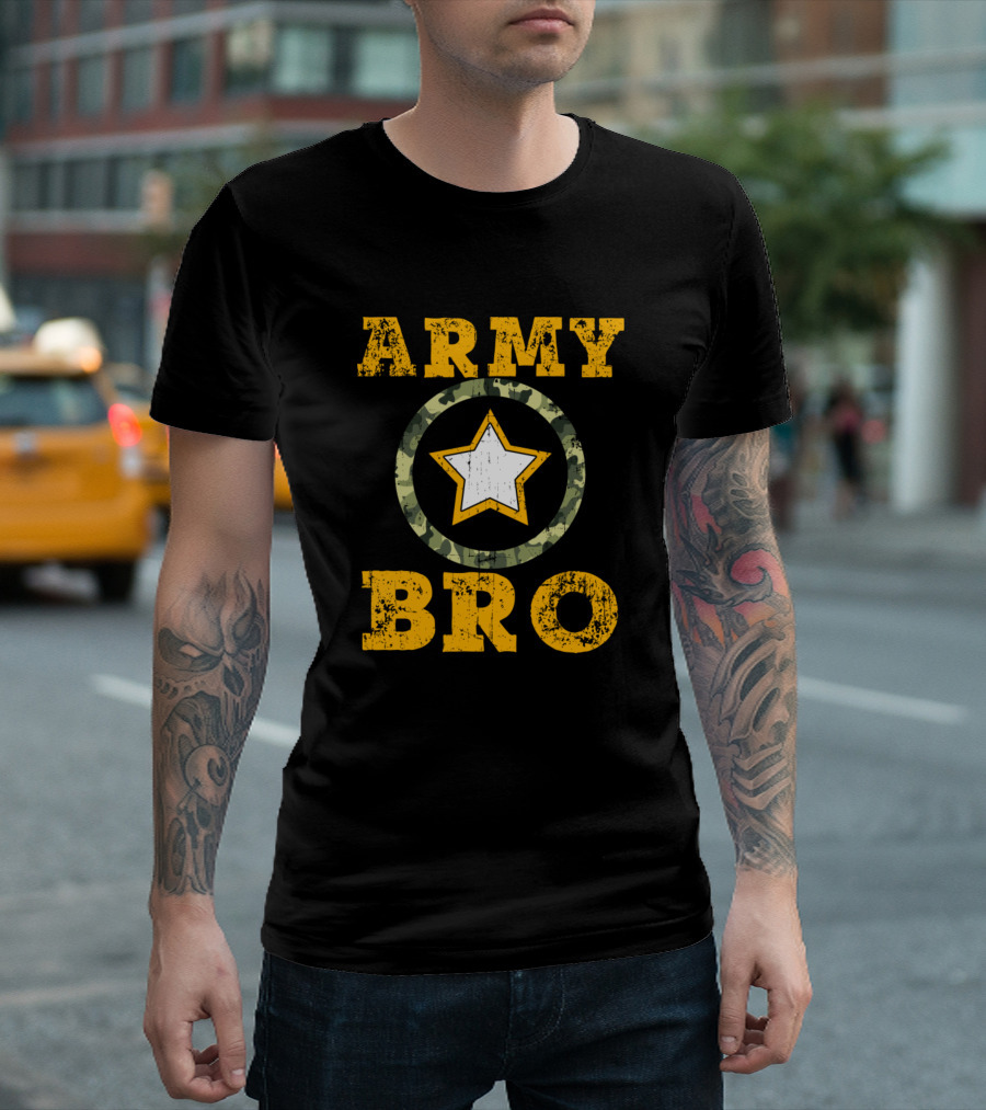 Army Bro Camo Star Emblem T-Shirt
