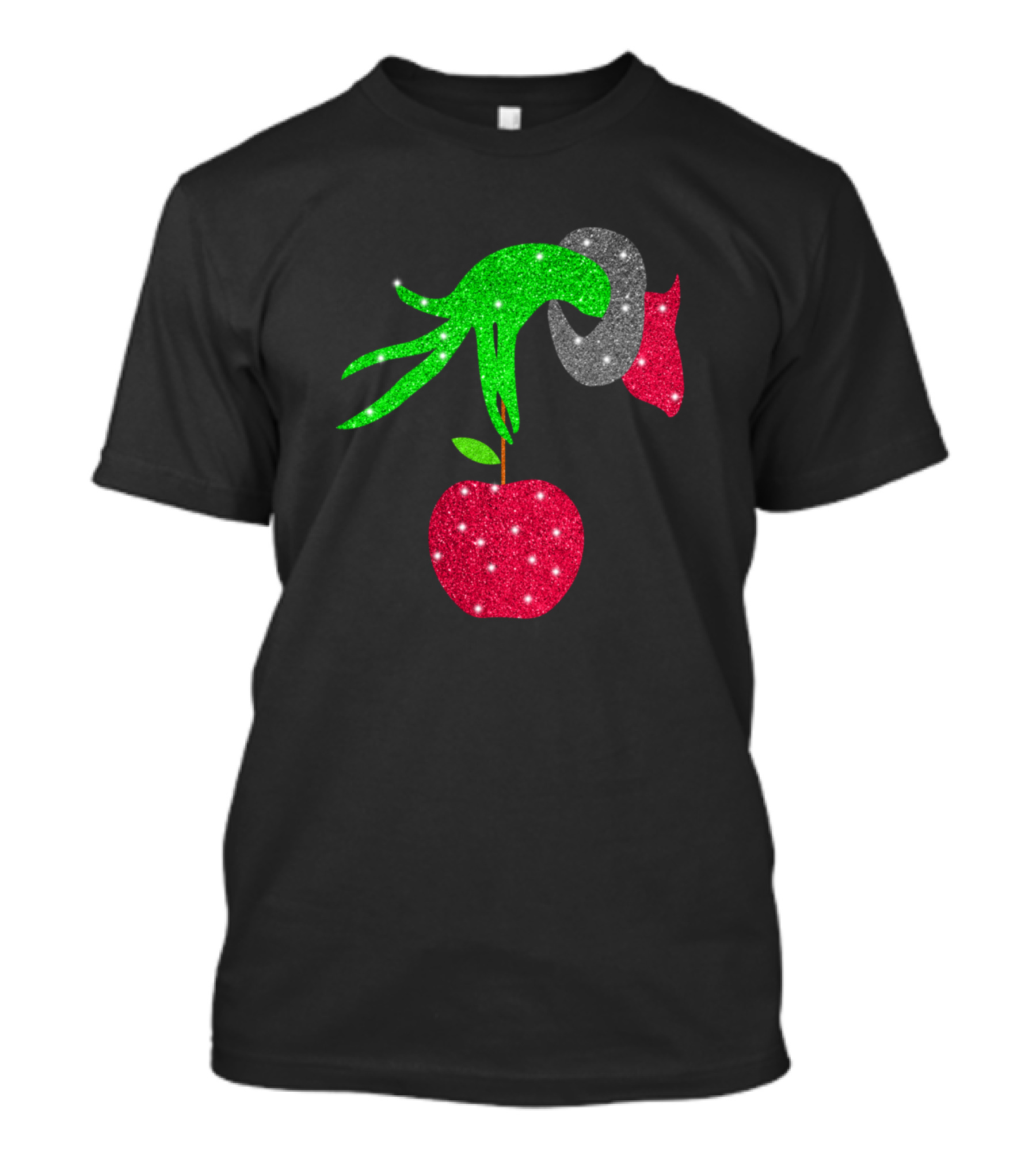Green Hand Teacher Apple Match T-Shirt
