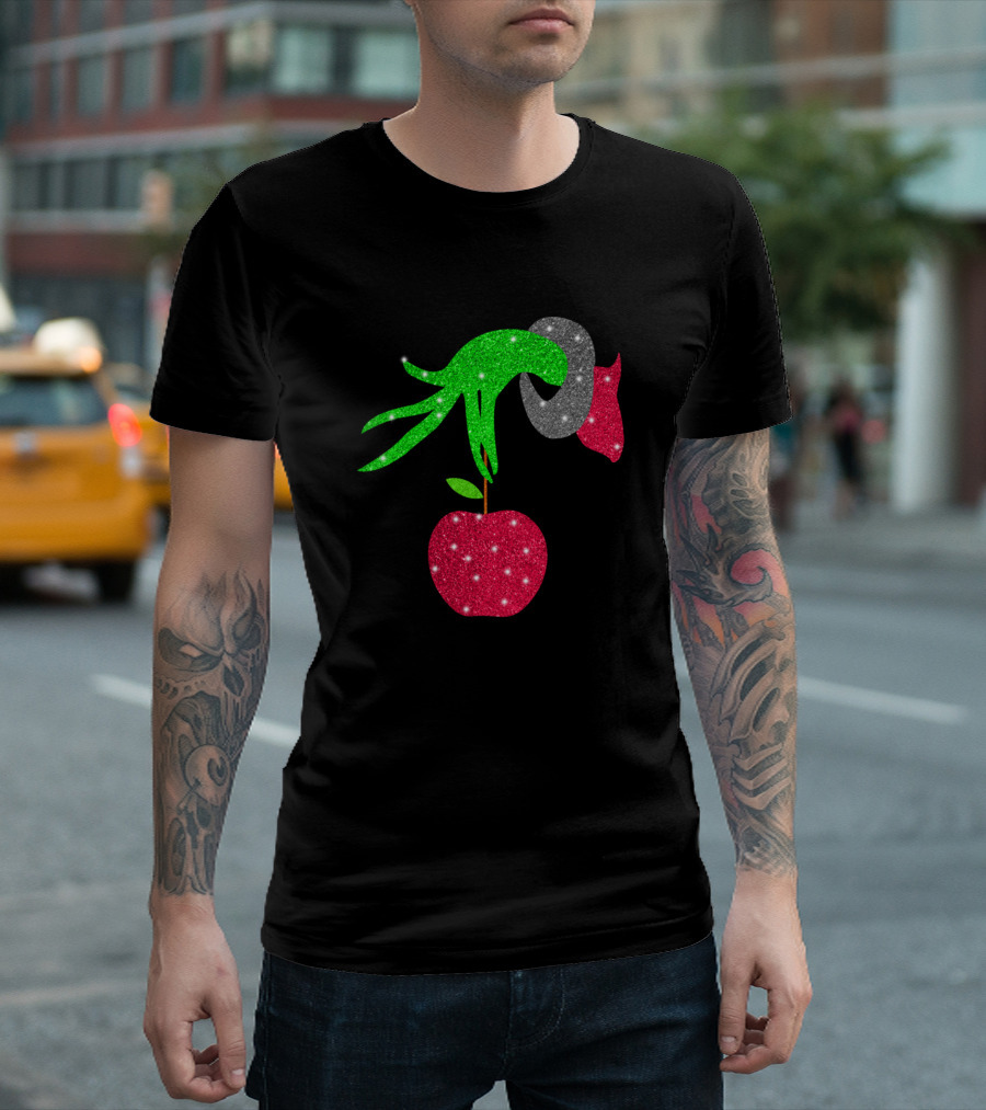 Green Hand Teacher Apple Match T-Shirt
