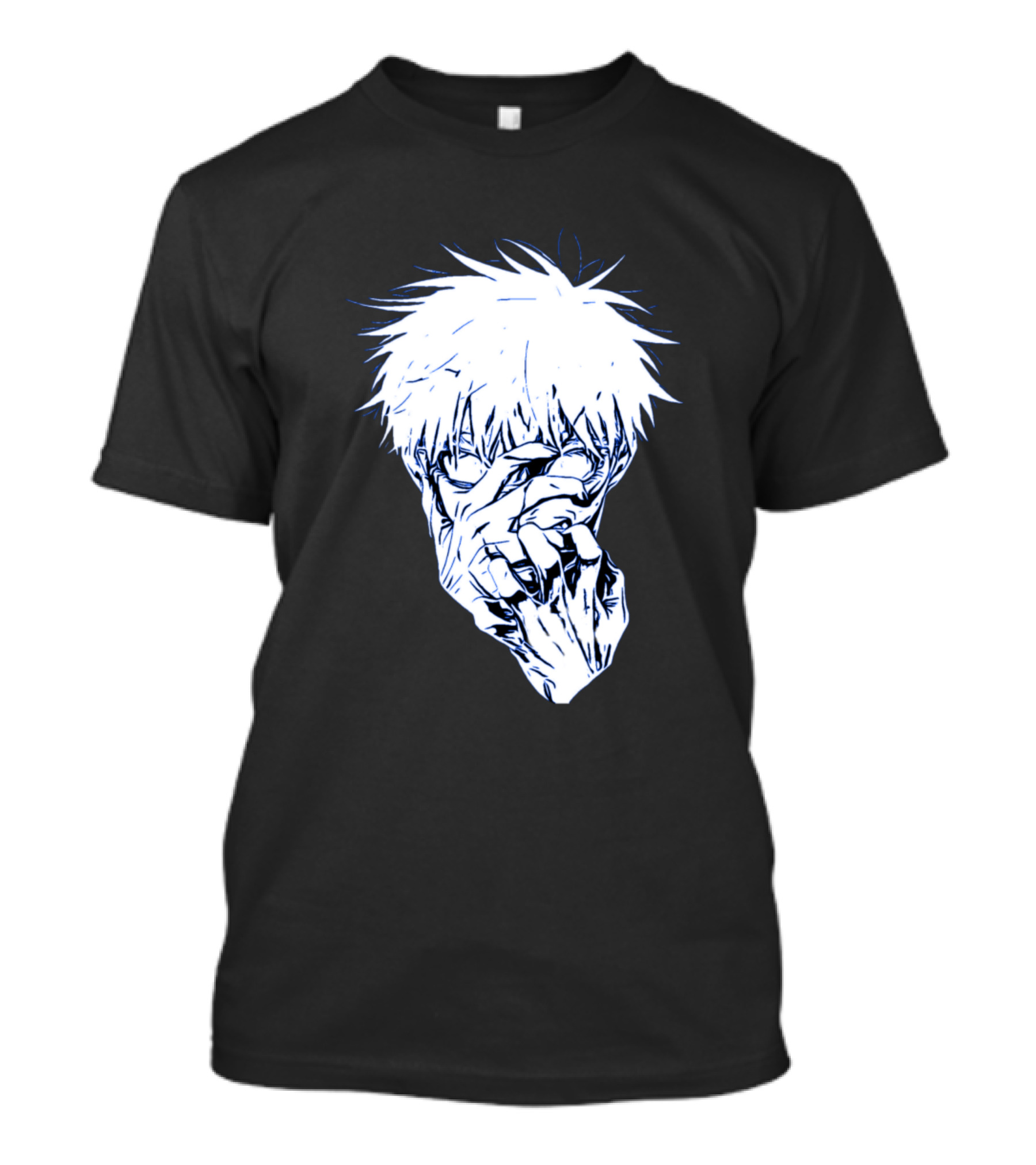 Jujutsu Kaisen Satoru Gojo Monochrome Illustration Dark T-Shirt
