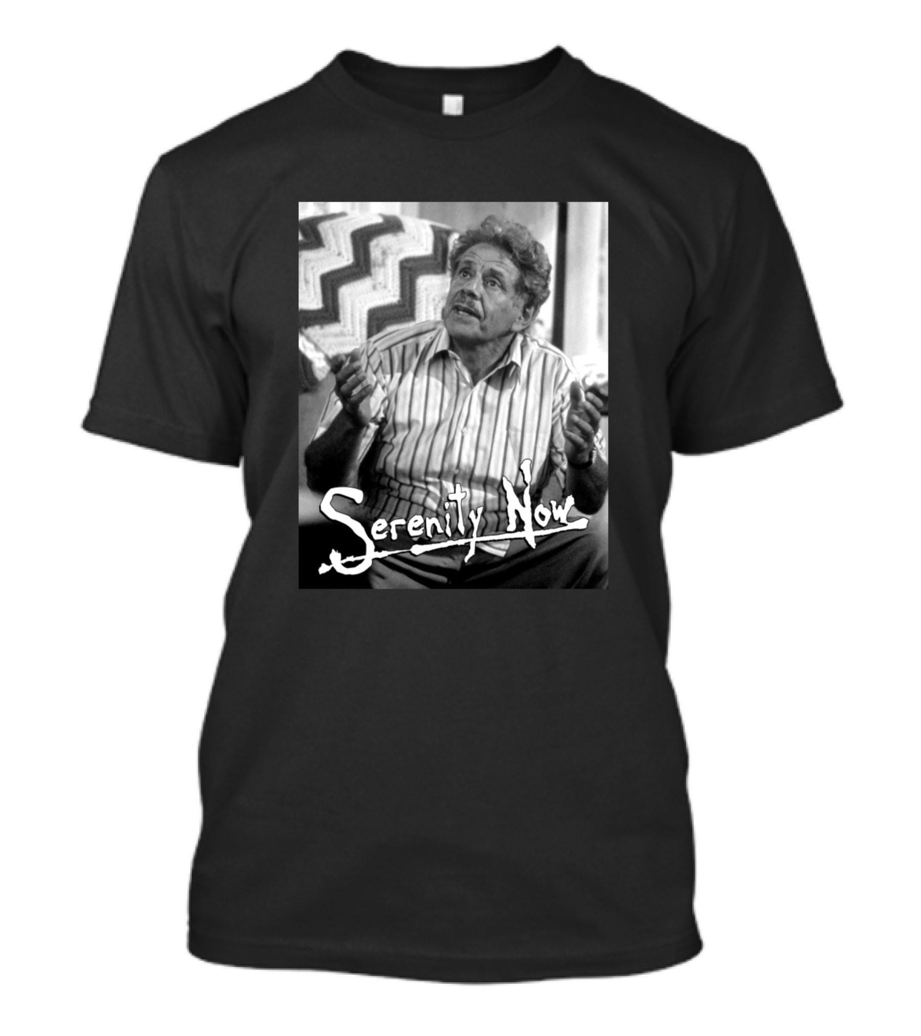 Serenity Now Frank Costanza Tribute Image Seinfeld Iconic Scene T-Shirt