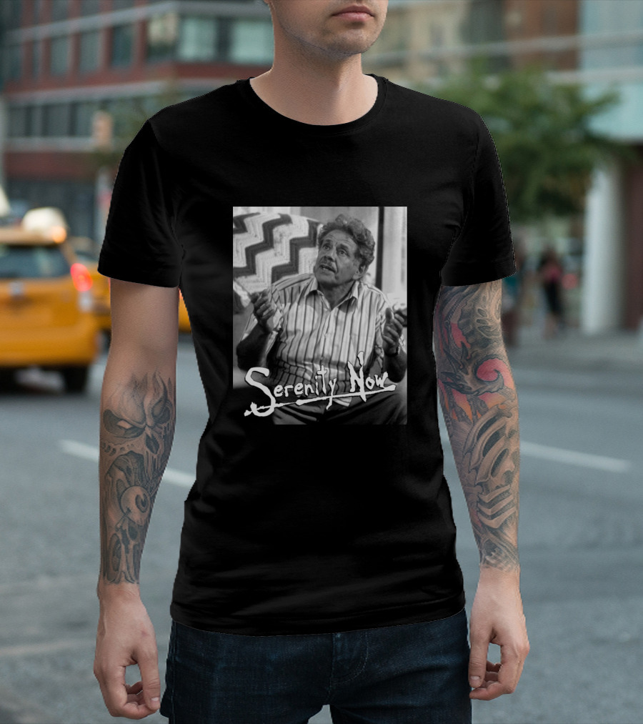 Serenity Now Frank Costanza Tribute Image Seinfeld Iconic Scene T-Shirt