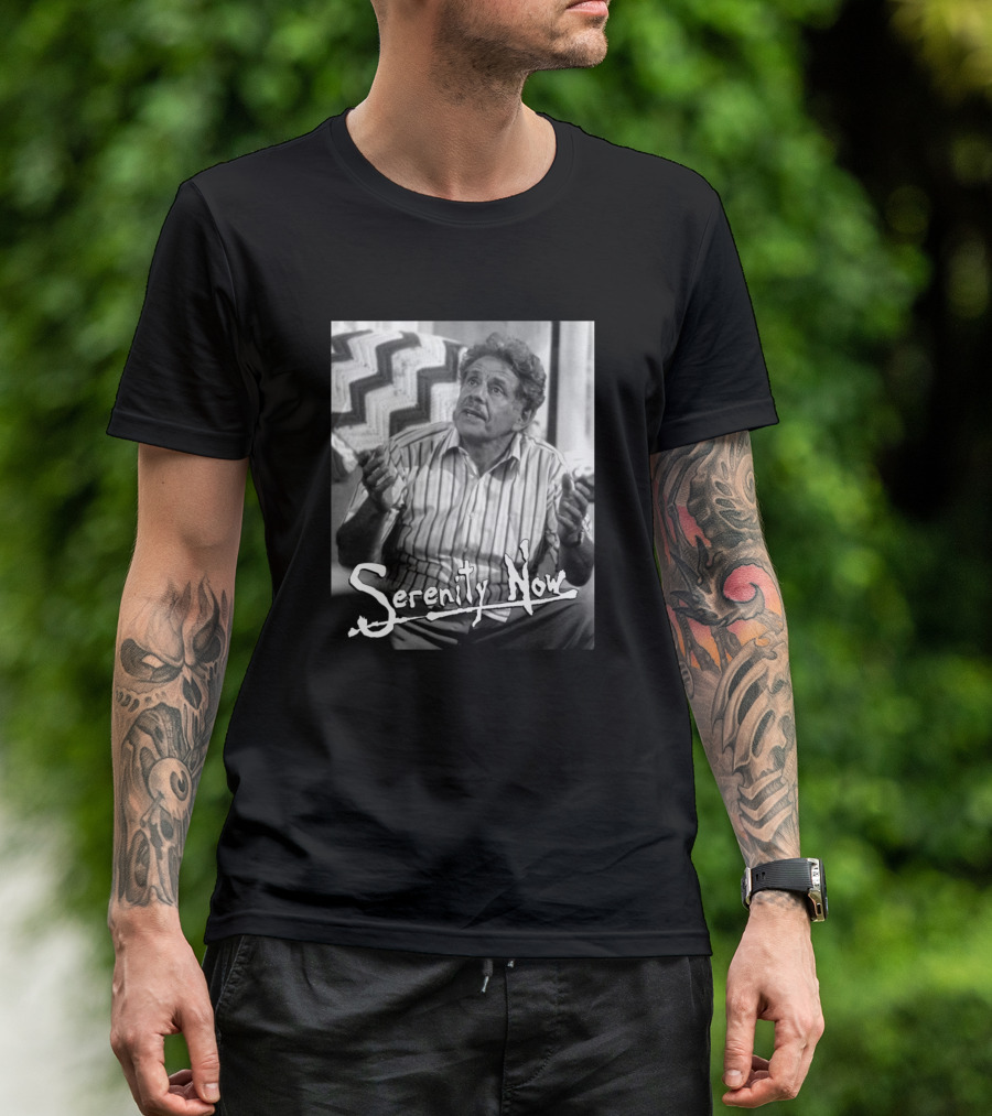 Serenity Now Frank Costanza Tribute Image Seinfeld Iconic Scene T-Shirt