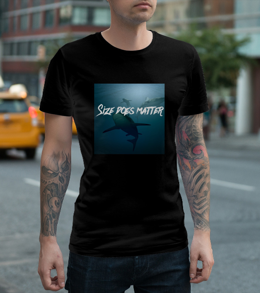 Size Does Matter Shark Ocean T-Shirt