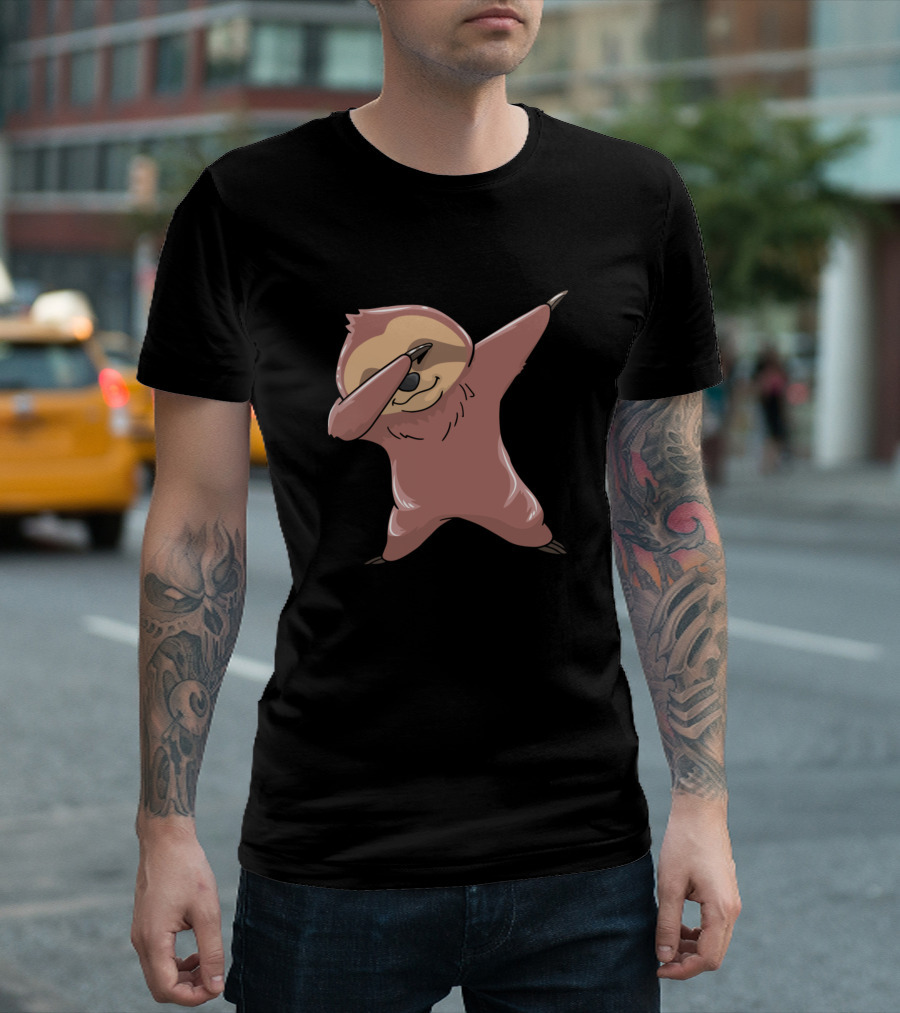 Sloth Kawaii Dabbing Cute Cartoon Pose T-Shirt