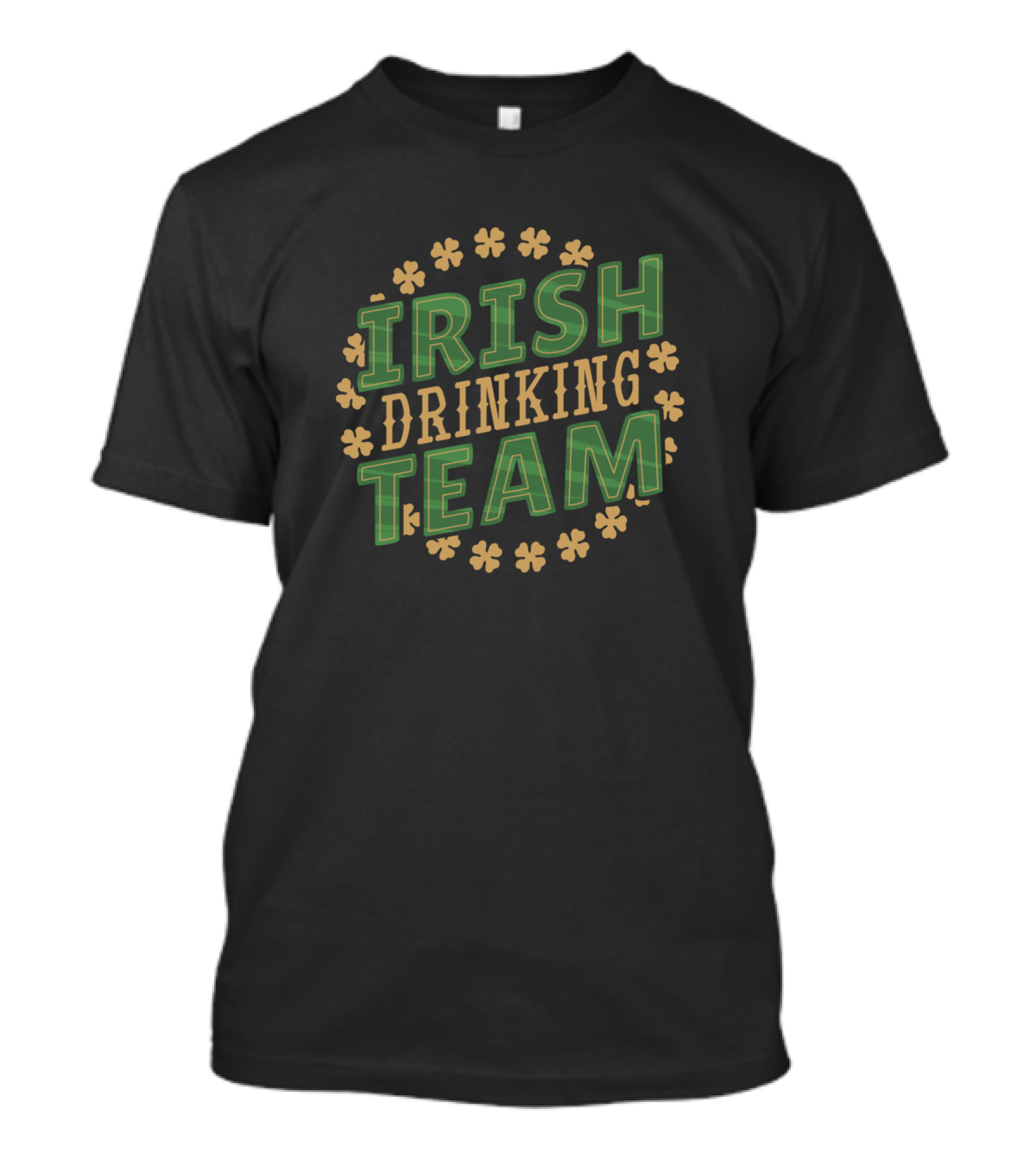 Irish Drinking Team Shamrock Circle T-Shirt