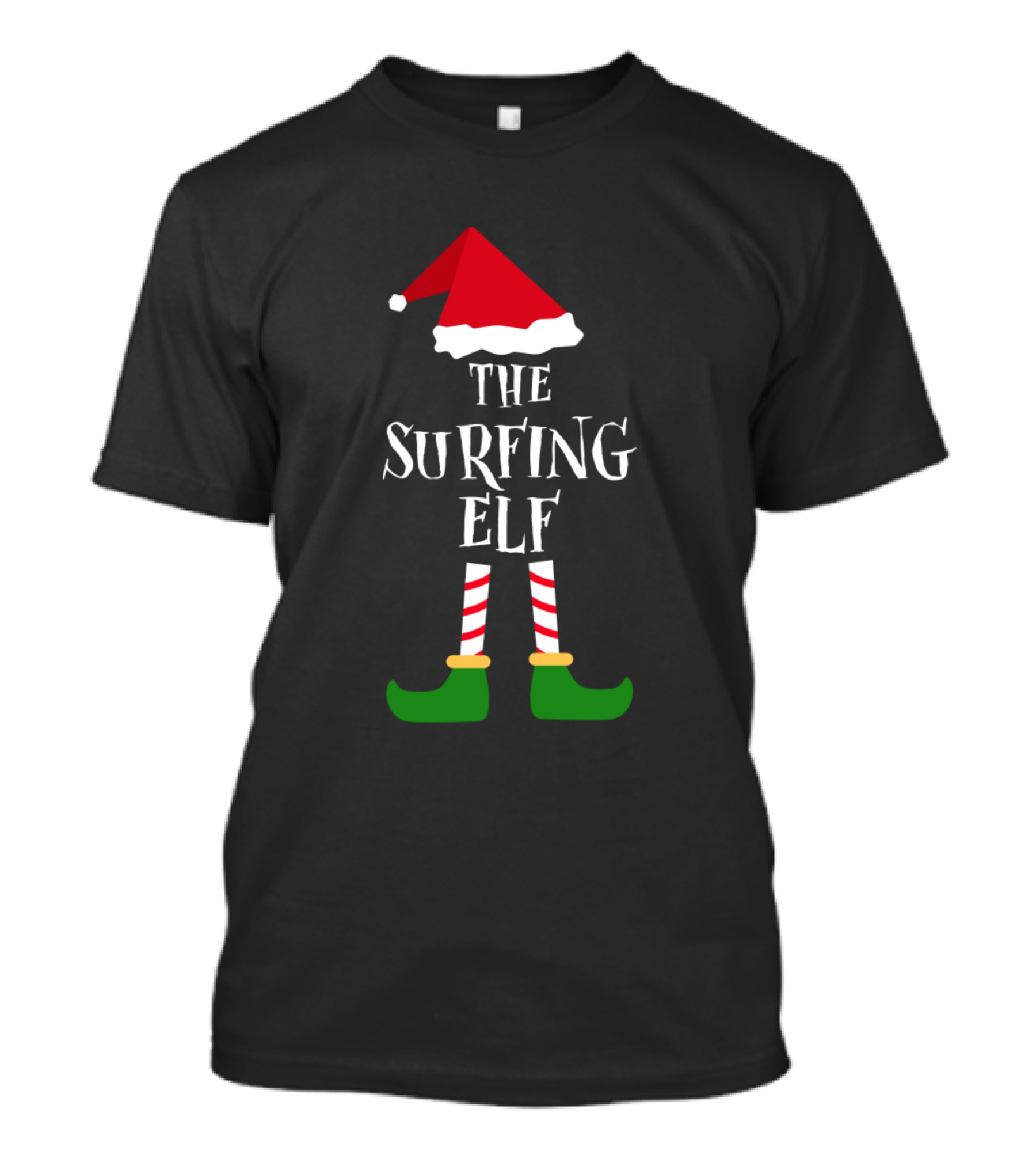 The Surfing Elf Christmas Gaming Holiday Fun T-Shirt