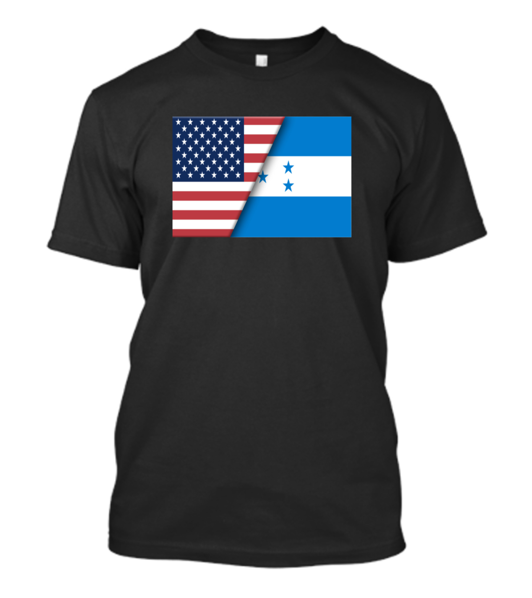 USA Flag Honduras Honduran Flag Immigrant Ancestry Dual Nationality Heritage T-Shirt