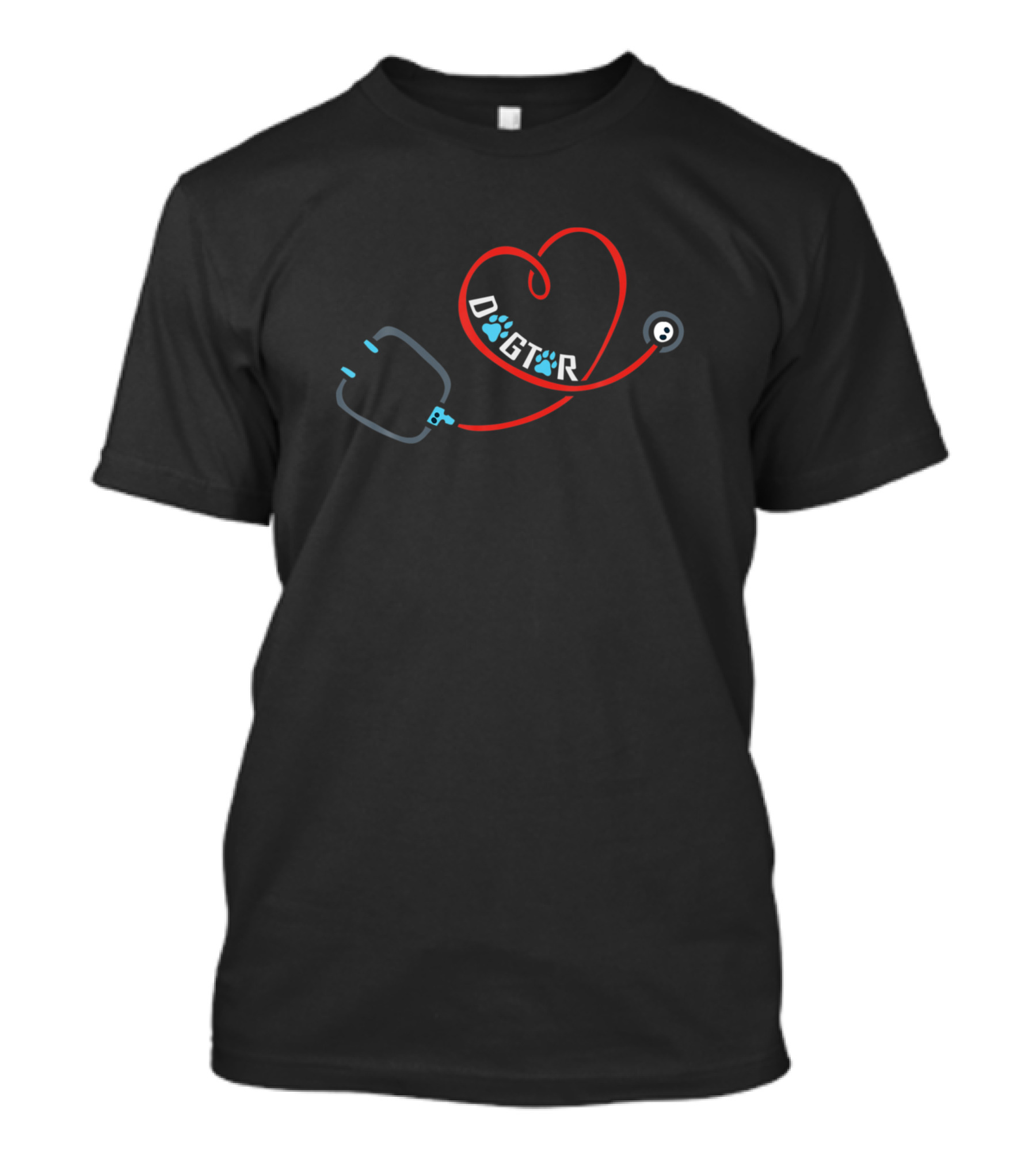 Veterinary Medicine Dogtor Heart Stethoscope T-Shirt