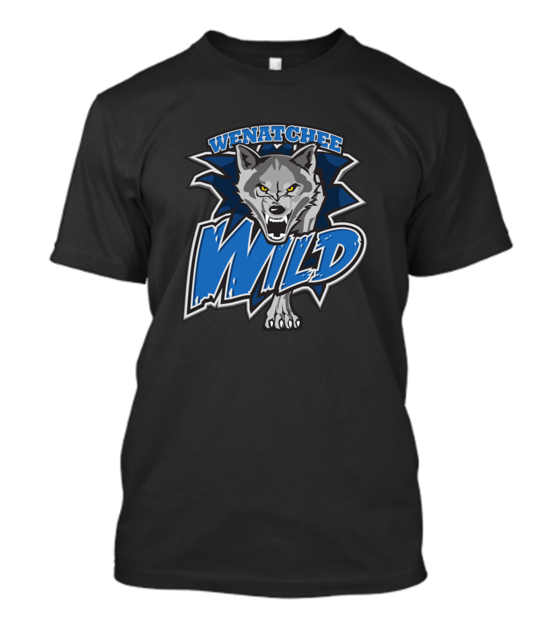 Wenatchee Wild Wolf Logo Sports Team T-Shirt