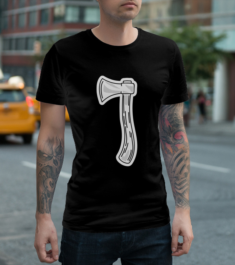 Axe Tool Vintage Woodcut T-Shirt