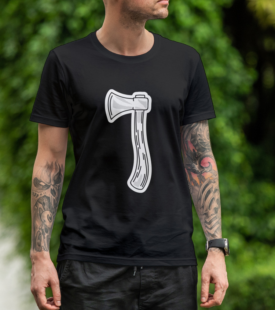 Axe Tool Vintage Woodcut T-Shirt
