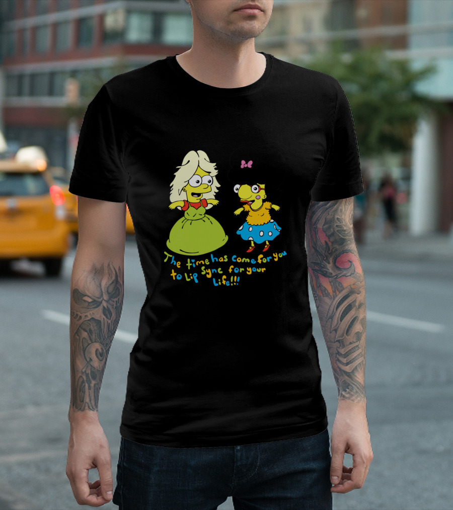Drag Queens Lip Sync For Your Life Cartoon Characters T-Shirt