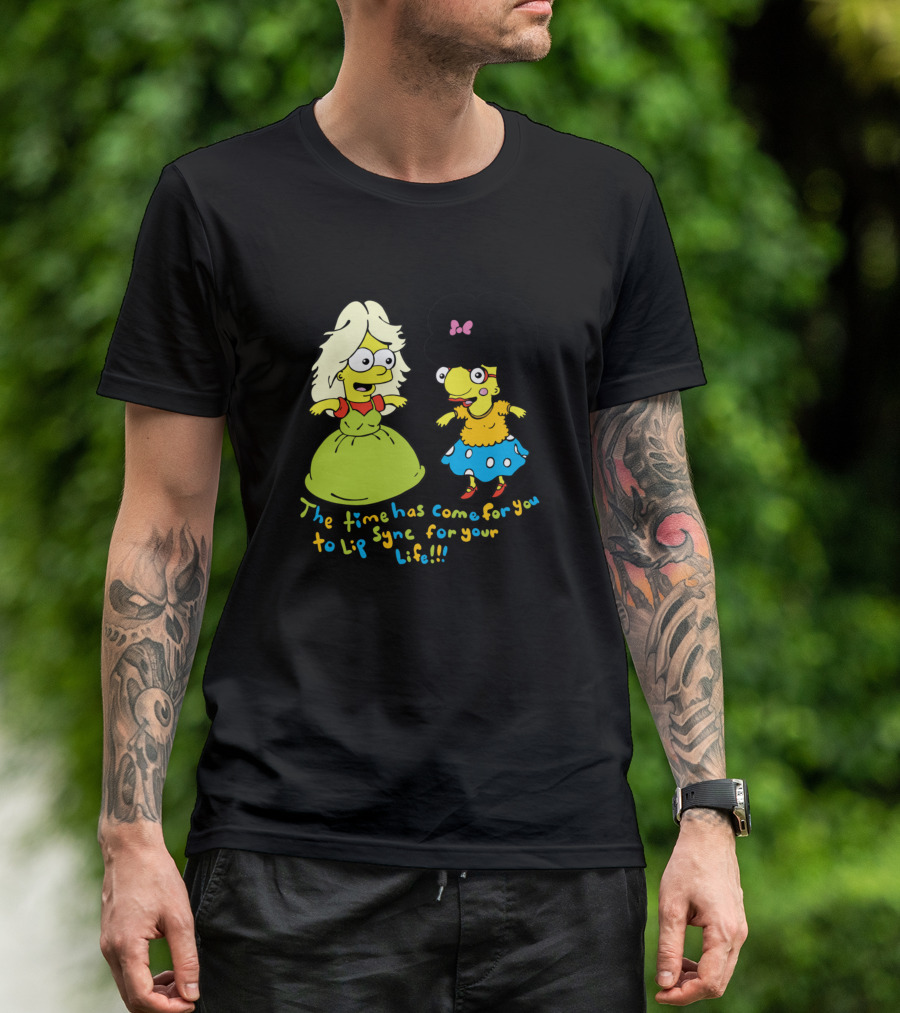 Drag Queens Lip Sync For Your Life Cartoon Characters T-Shirt