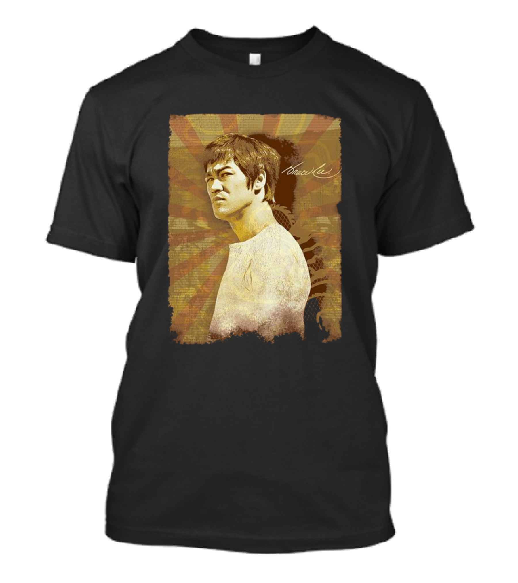 Bruce Lee Sunburst Sepia T-Shirt