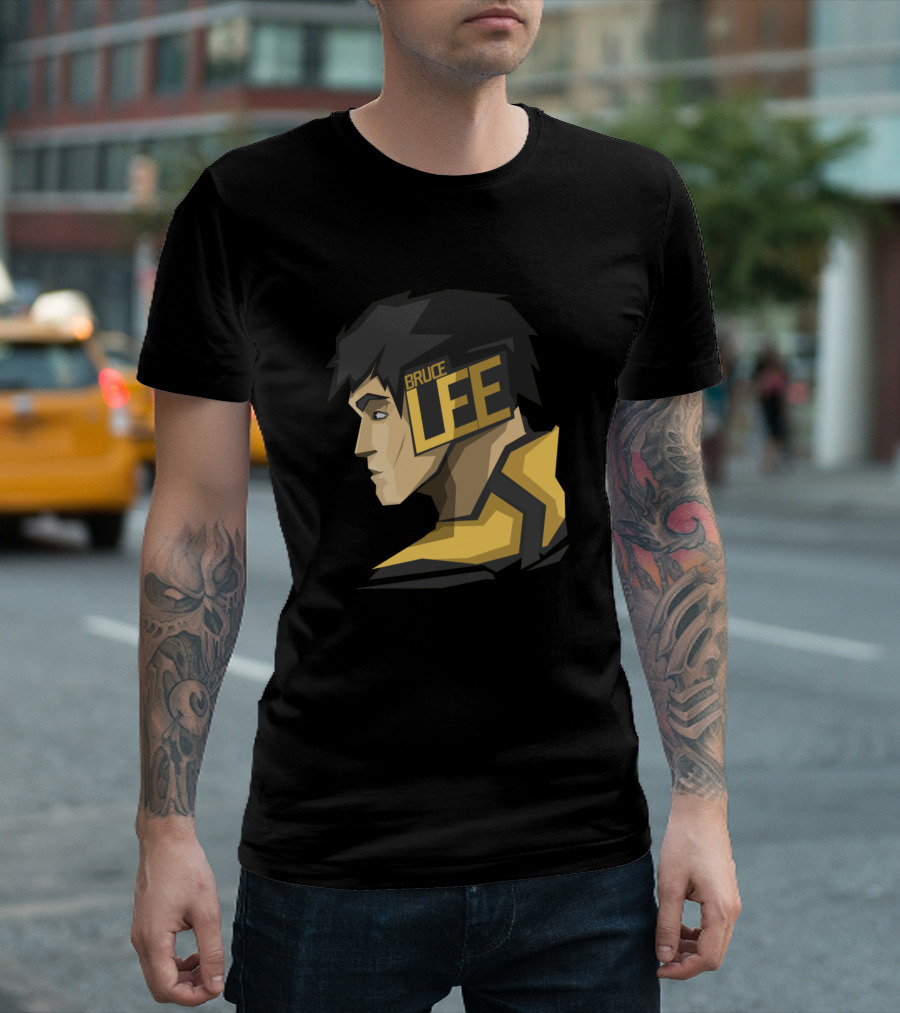 Bruce Lee Geometric Yellow Suit T-Shirt