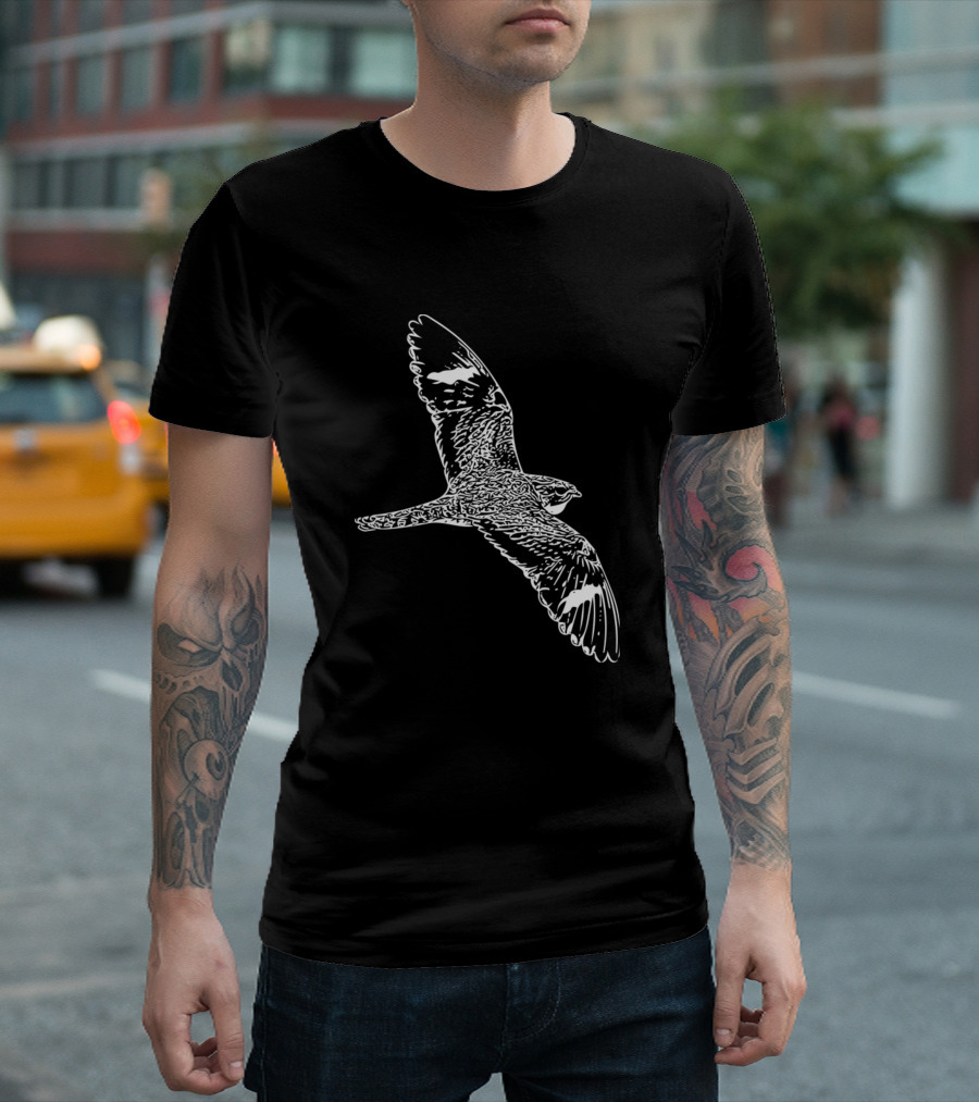 Common Nighthawk White Bird T-Shirt