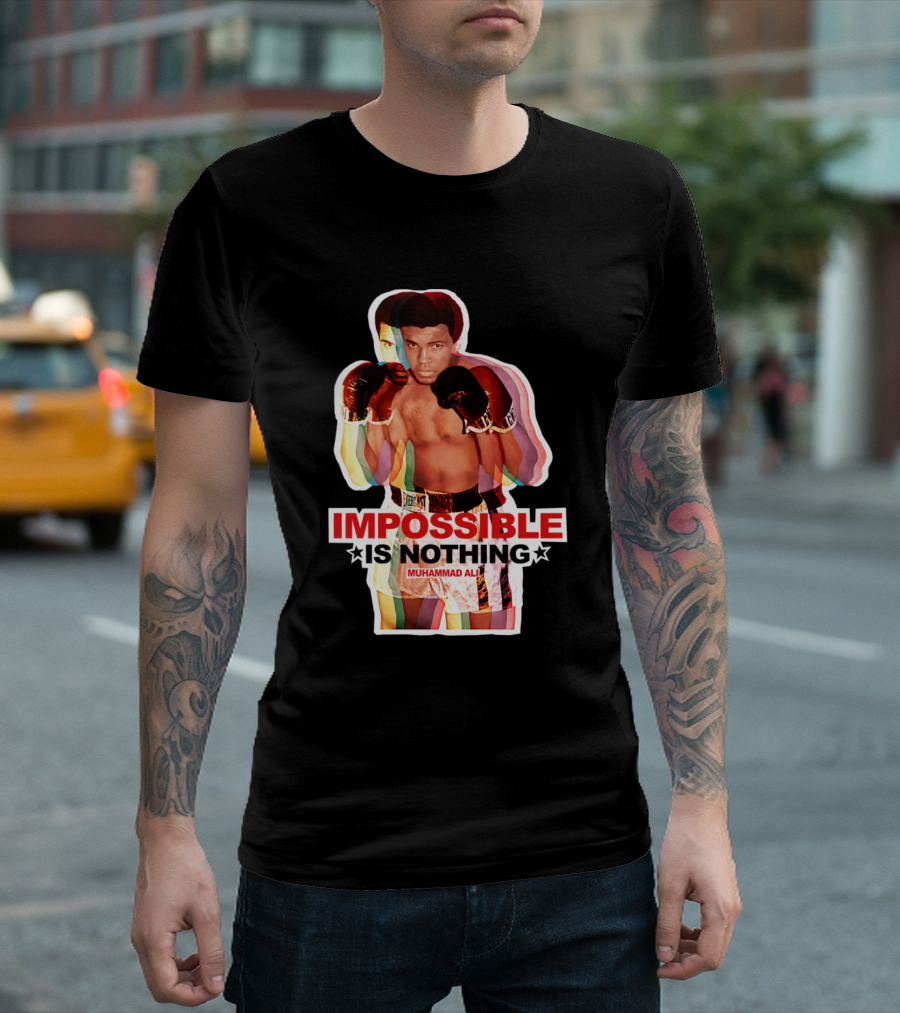 IMPOSSIBLE IS NOTHING MUHAMMAD ALI MULTICOLOR BOXING LEGEND T-Shirt