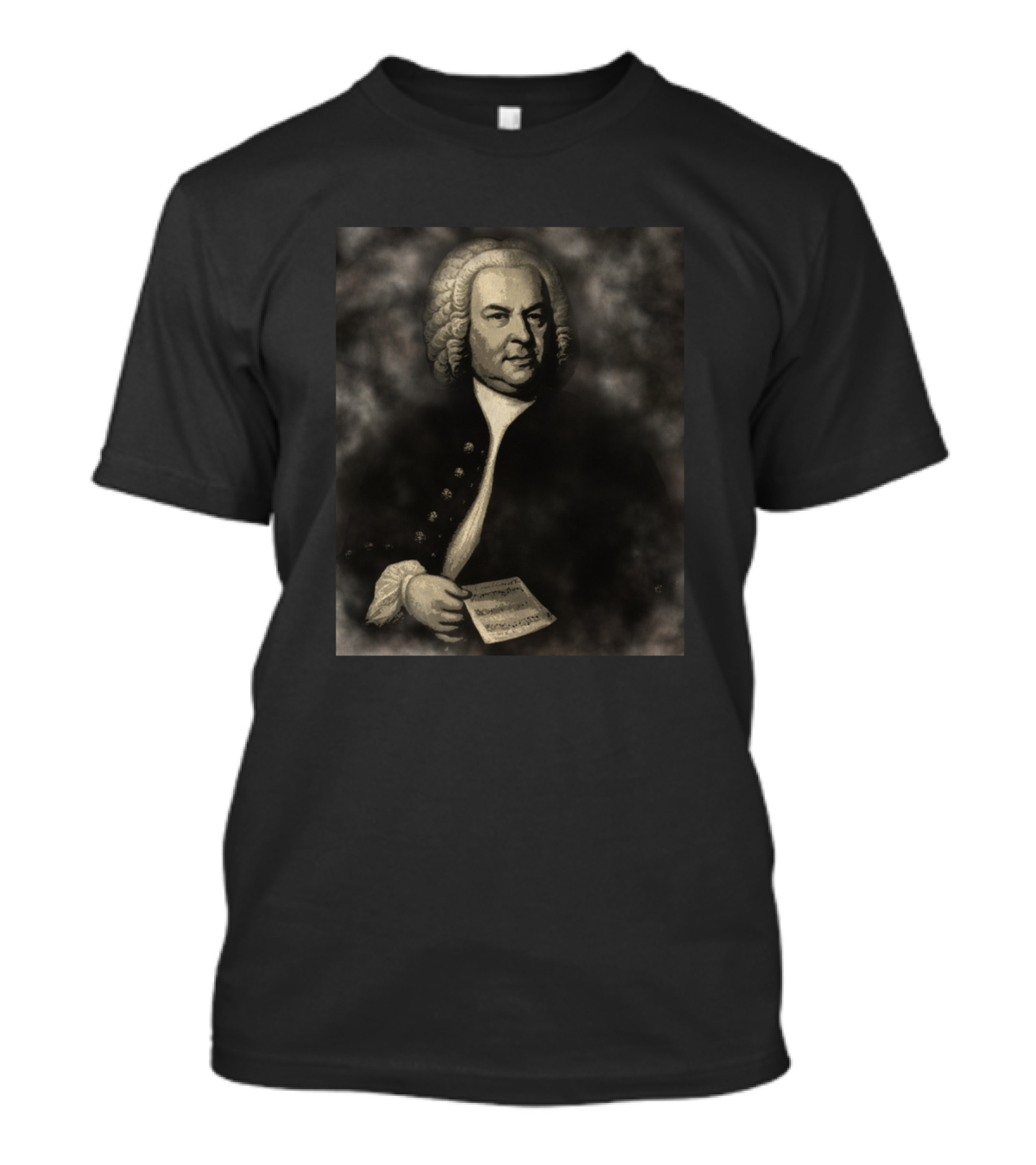 Johann Sebastian Bach Holding Sheet Music T-Shirt