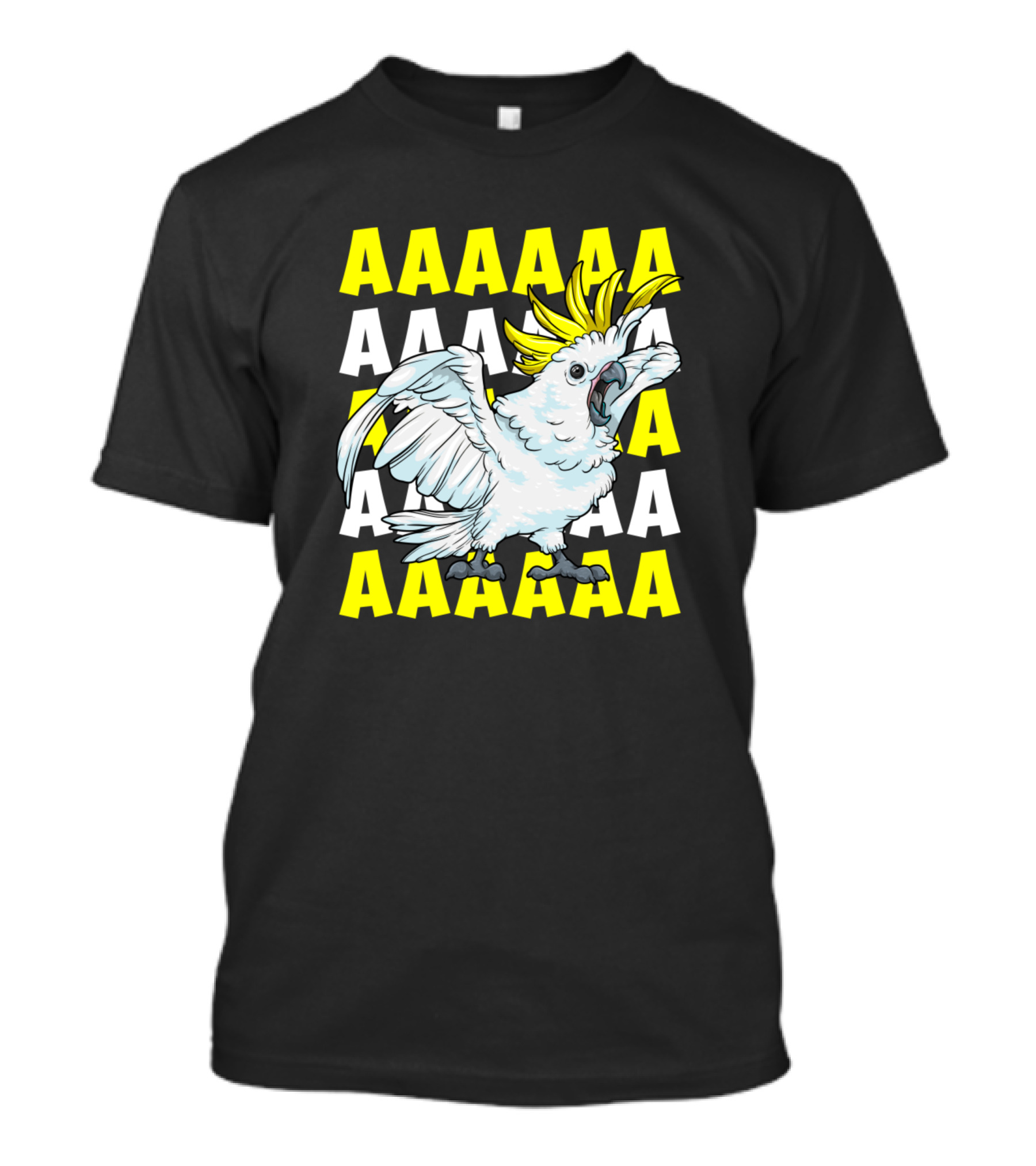 AAAAA Screaming Cockatoo Umbrella Bird Meme Funny Parrot T-Shirt