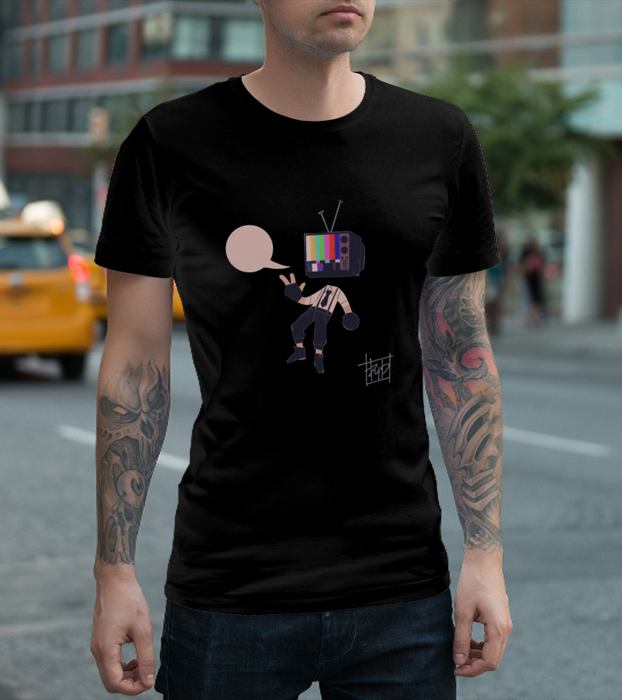 Sup Retro TV Head Character with Speech Bubble T-Shirt